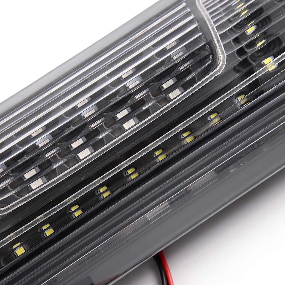 GRAND ORANGE LED Third Brake Light for 2014-2018 Chevy Silverado/GMC Sierra, Clear Lens, Black Housing, ABS Material