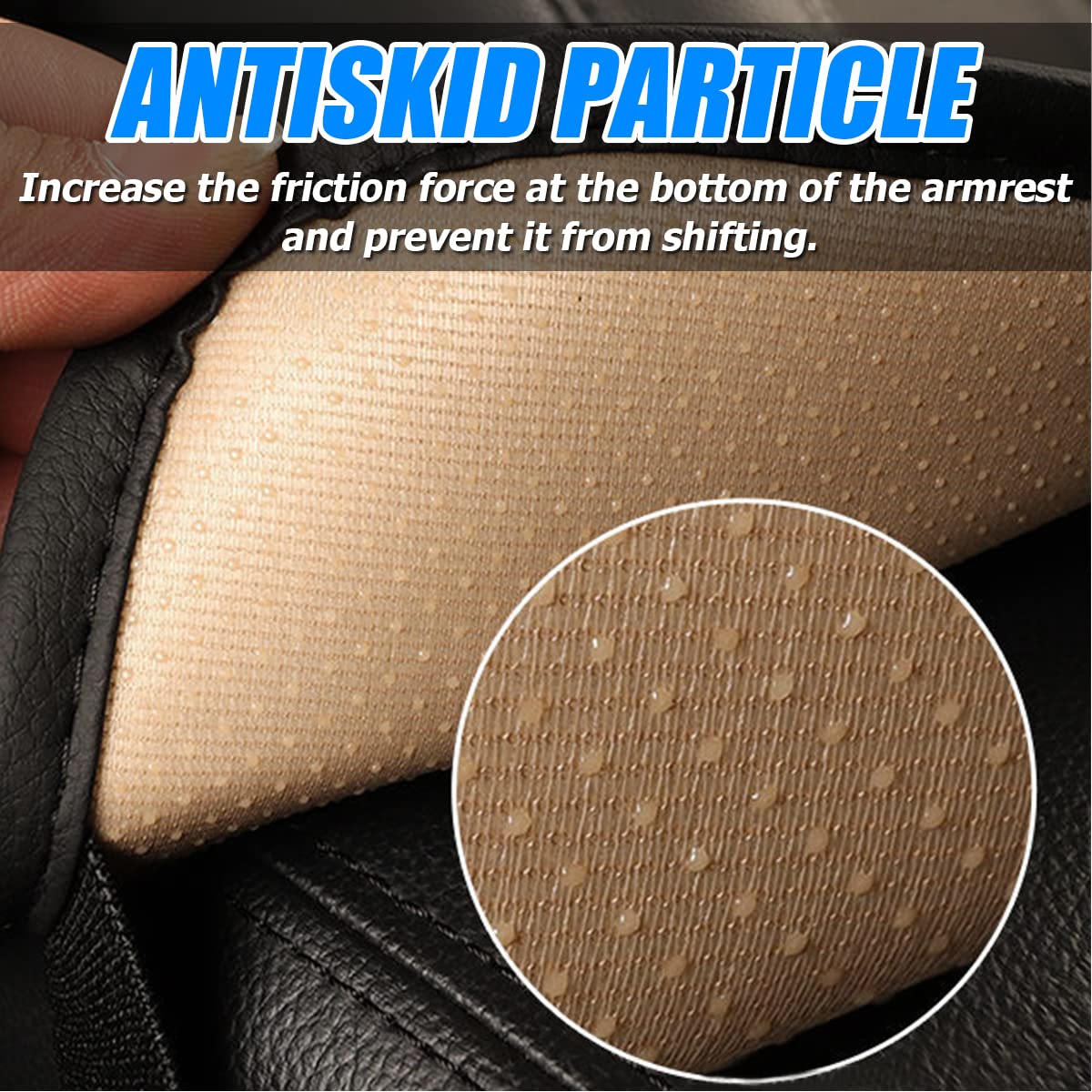 Auto Center Console Pad, Pu Leather Car Armrest Seat Box Cover, Waterproof Non Slip Soft Armrest Box Cushion Protector, Car Accessories For Women Men, Universal For Suv, Truck, Van (Beige)