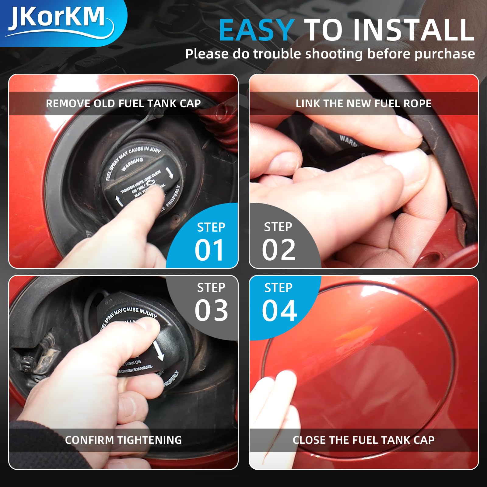 Jkorkm Gas Cap, Fuel Tank Cap For Audi A4 A5 A8 Quattro Q5 Rs5 S4 S5 S8 Sq5 Allroad,For Volkswagen Vw Jetta, Golf Alltrack R Spo