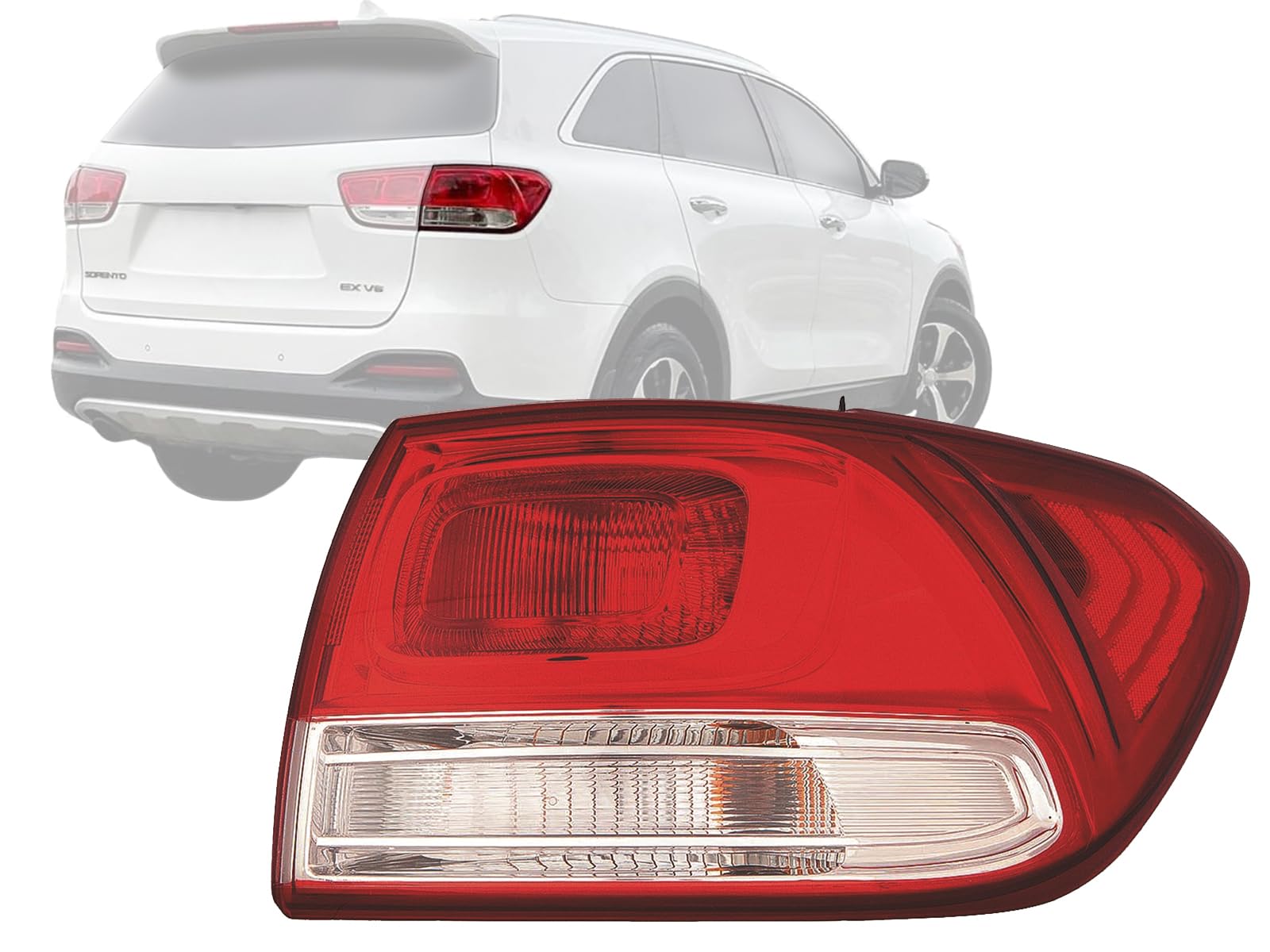 KAP Replacement Tail Light Rear Lamp for 2016 2017 2018 Sorento with Bulbs Included Outer Passenger Right Side 92402C6000 KI2805