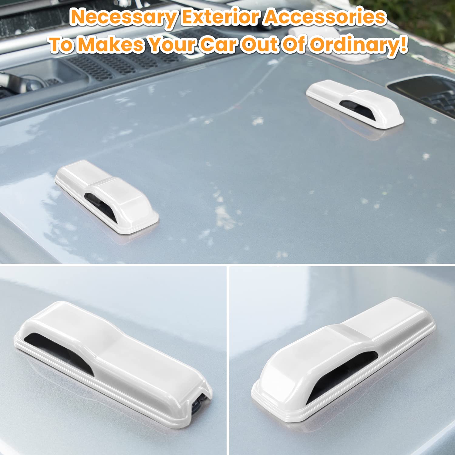 E-Cowlboy Engine Hood Hinge Cover Trim Exterior Accessories Decoration For 2018-2025 Jeep Wrangler Jl Jlu Sports Sahara Freedom