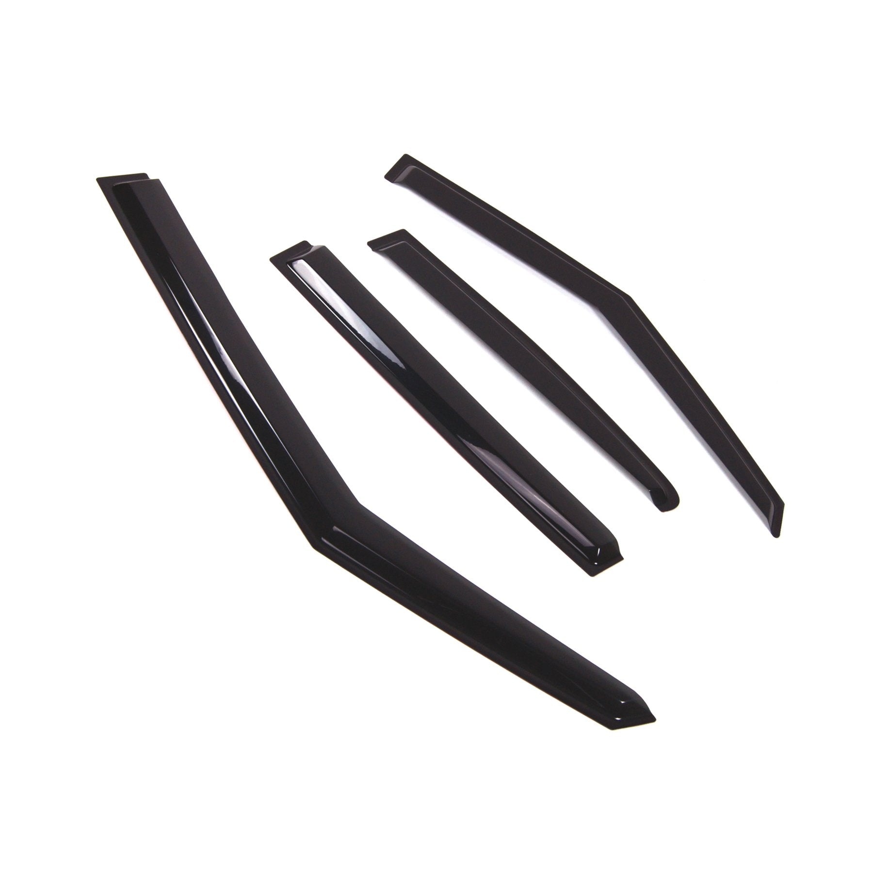 Tuningpros WD2-805 Dark Smoke 4 Pcs Set Window Visor (Outside Mount) Deflector Rain Guard Compatible with 2011-2016 Hyundai Velo