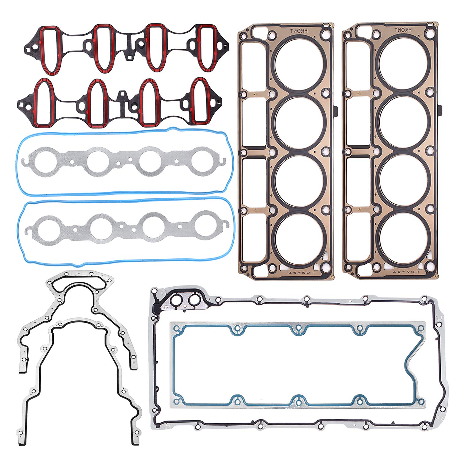 LIMICAR Cylinder Head Gasket Set Head Bolts ES72173 (1st Generation) Compatible w/ 2002 2003 2004 2005 2006 2007 2008 2009 2010