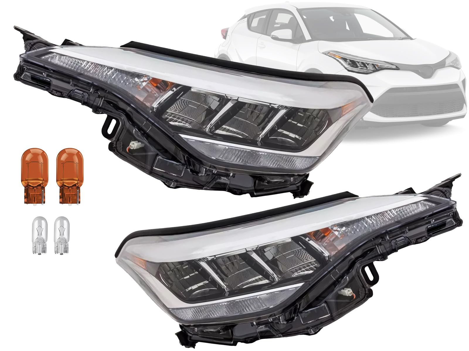 Auto Parts Avenue APA Replacement Headlight for 2020 2021 2022 C-HR Without Adaptive Passenger and Driver Side TO2503298 TO25022