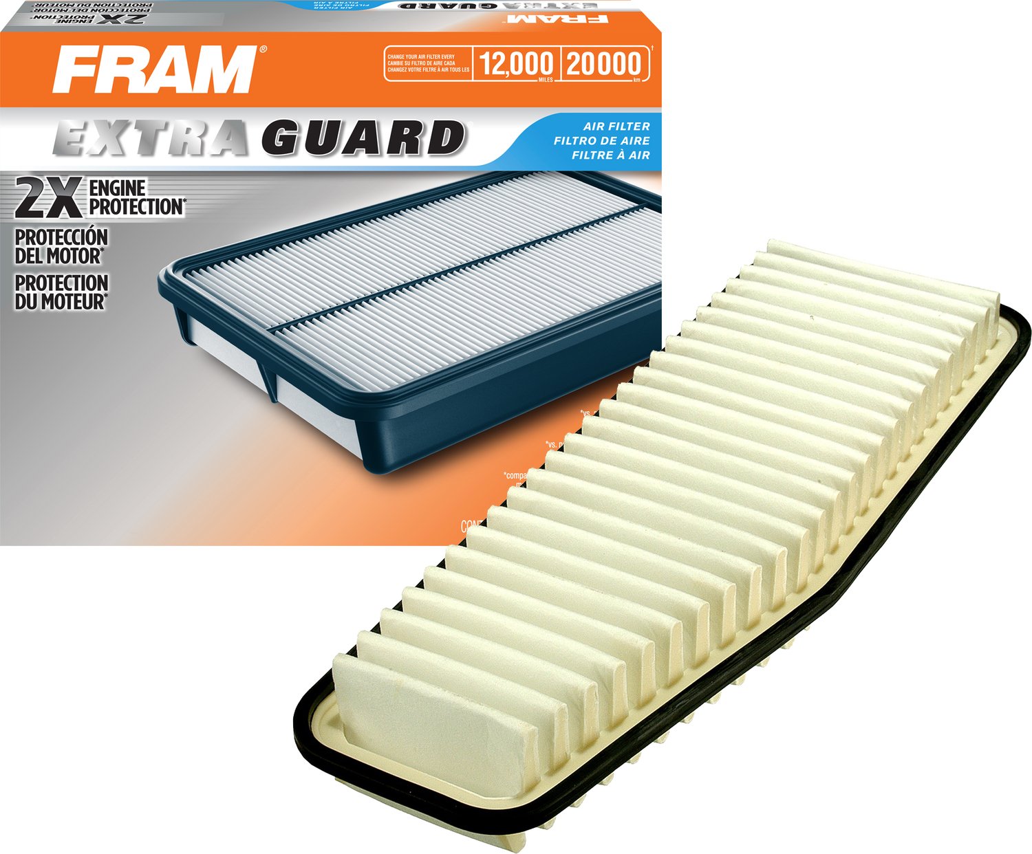 Fram Extra Guard Ca9359 Replacement Engine Air Filter For Select Toyota Rav4 Model, Provides Up To 12 Months Or 12,000 Miles Fil