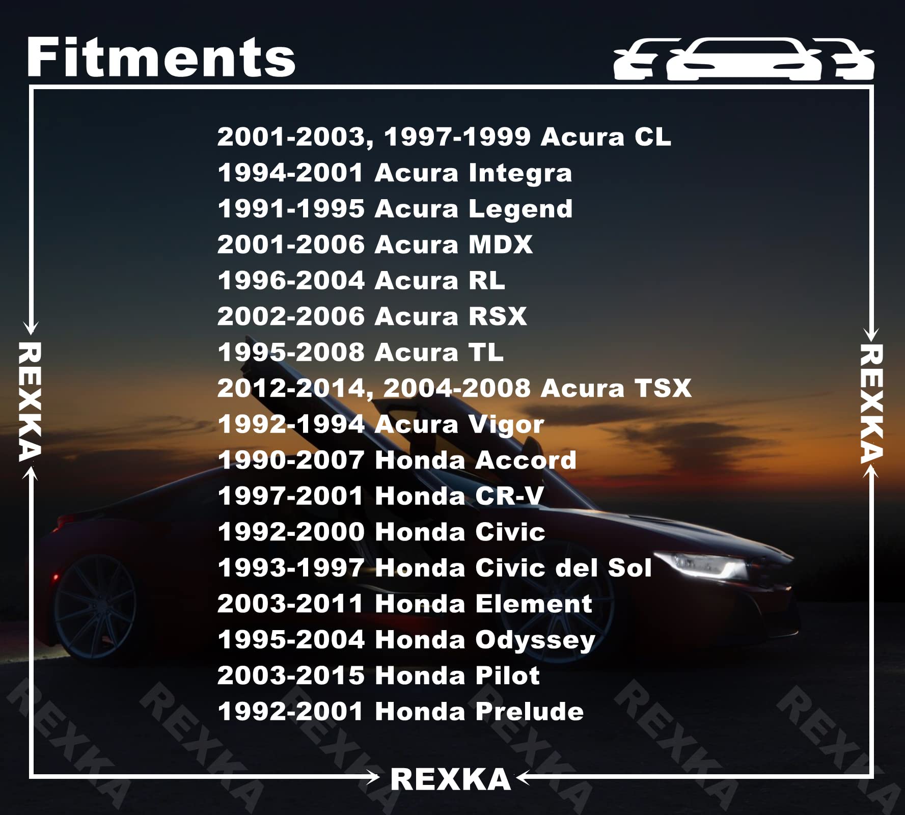 Rexka 10Pcs Rocker Panel Moulding Clip For Honda Acura 91513-Sm4-000 Accord, Civic, Civic Del Sol, Cr-V, Element, Odyssey, Pilot