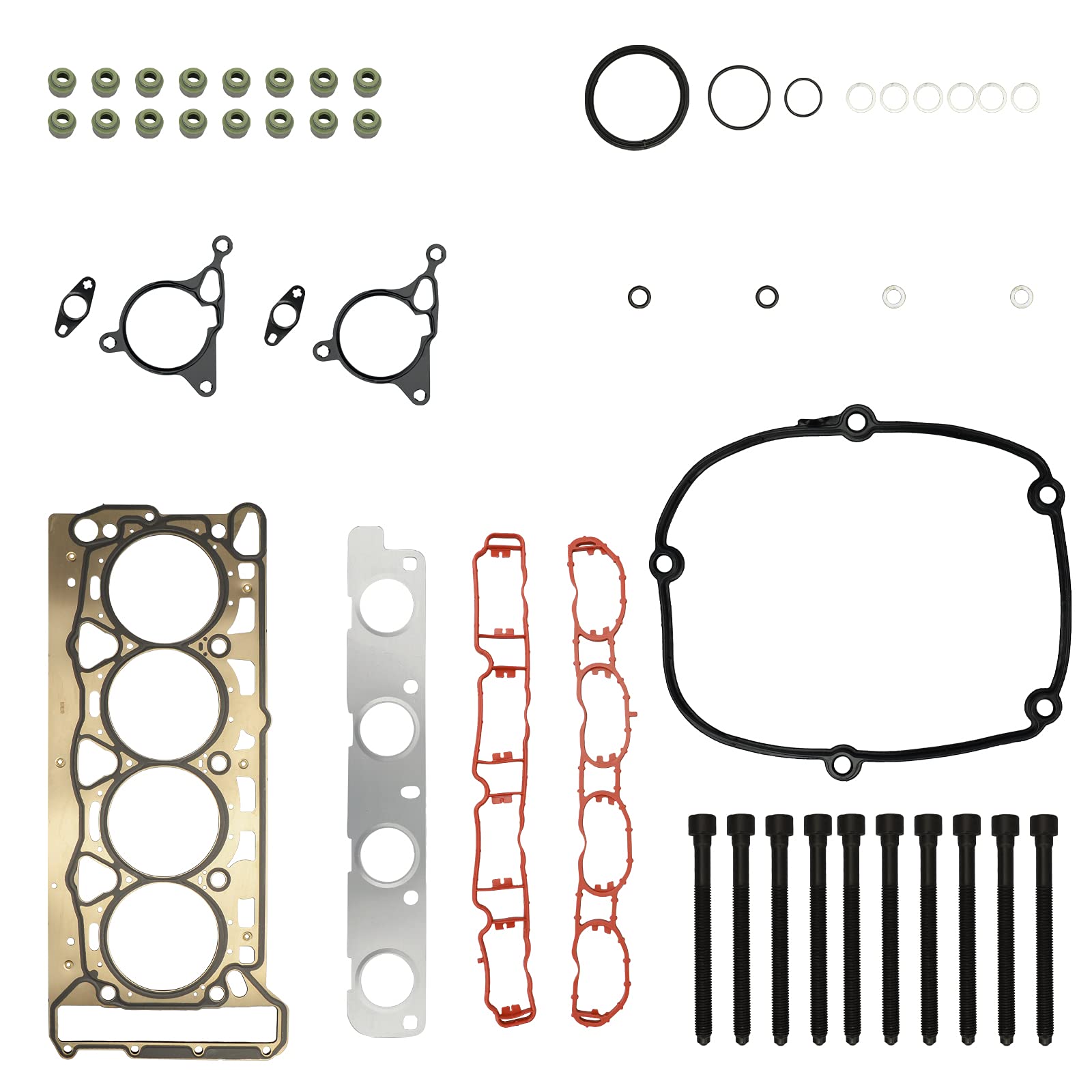 Head Gasket Bolts Set For 2009 2010 2011 2012 For Audi A4 Quattro For Audi A5 Quattro For Audi Q5 For Audi Tt 2008-2013 For Audi