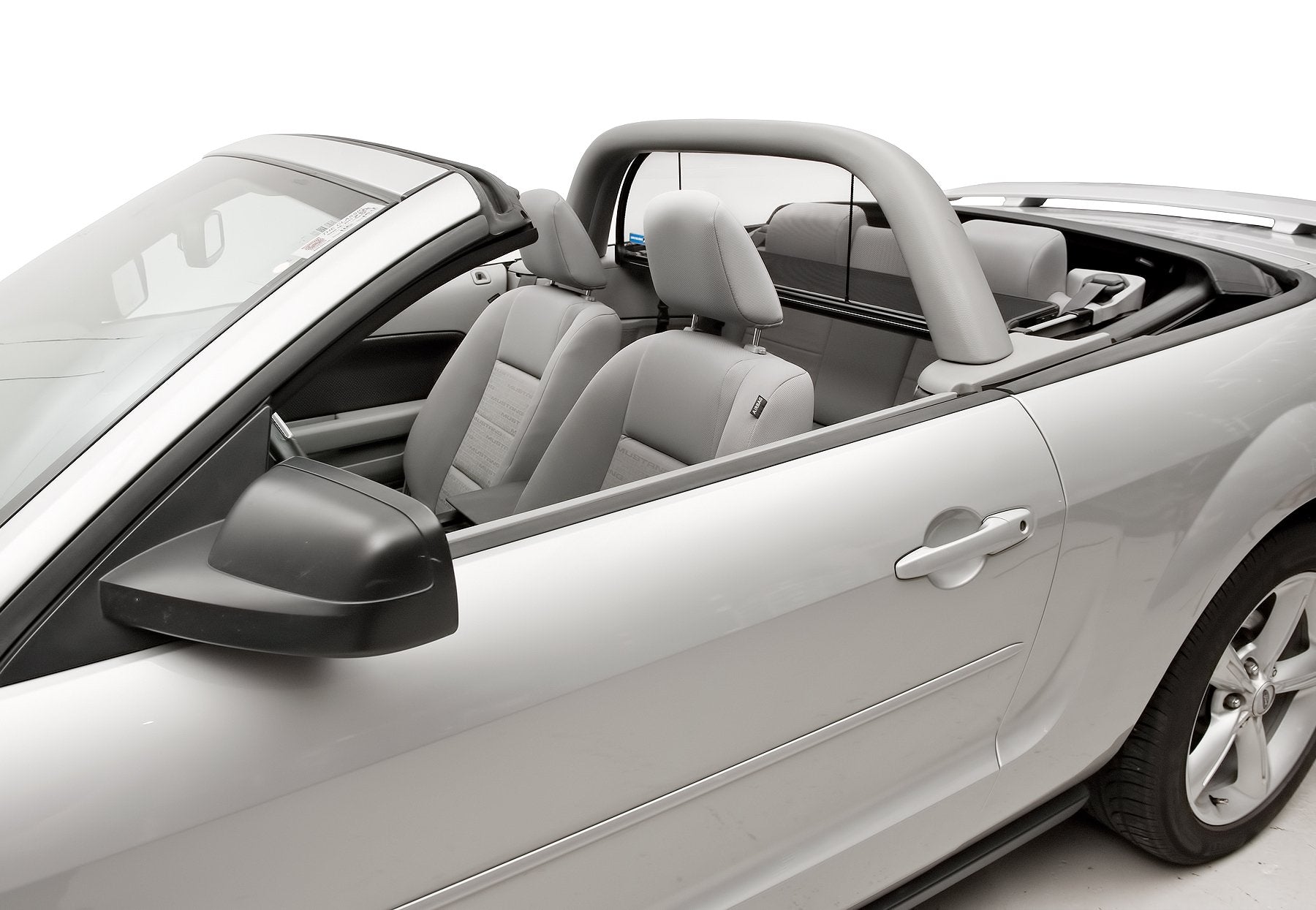 Love The Drive Mustang Convertible Wind Deflector 2005-2014, Transparent Black, Compatible with CDC, Saleen, Roush Lightbars