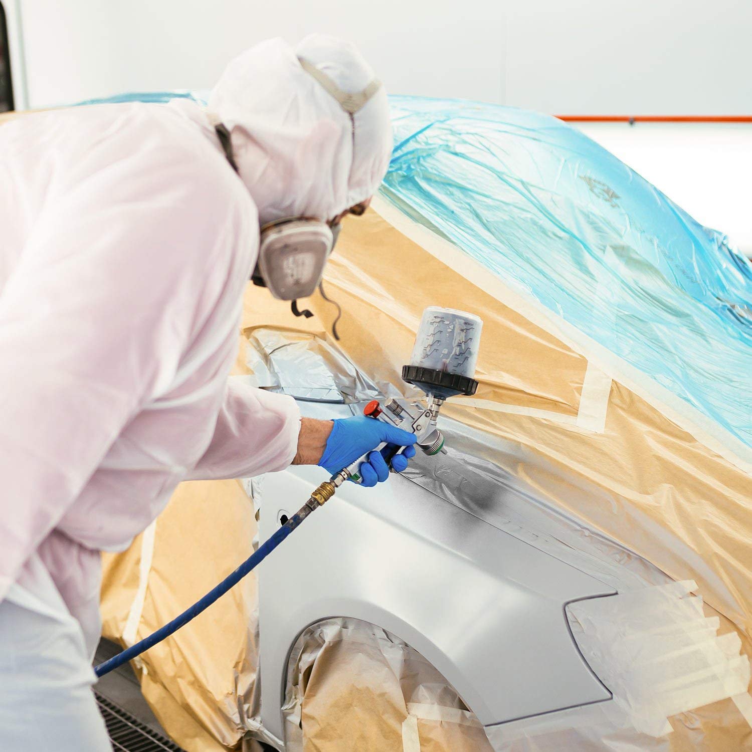 Custom Shop White Epoxy Primer/Sealer 2-Gallon Kit - Anti-Corrosive DTM High-Performance for Automotive/Industrial Use