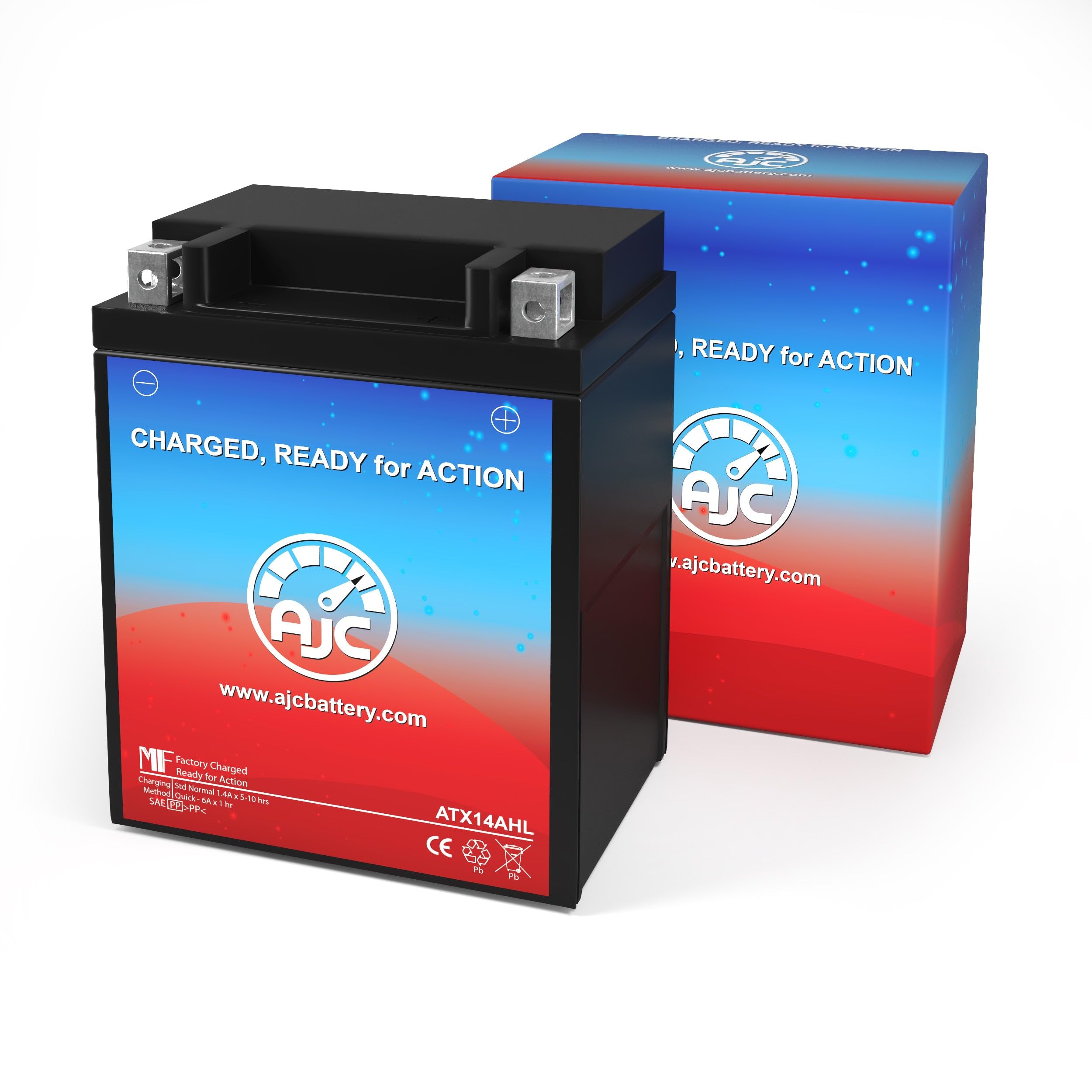 Ajc Battery Compatible With Kawasaki Ex500-D Ninja 500R 500Cc Motorcycle Battery (1994-2010)