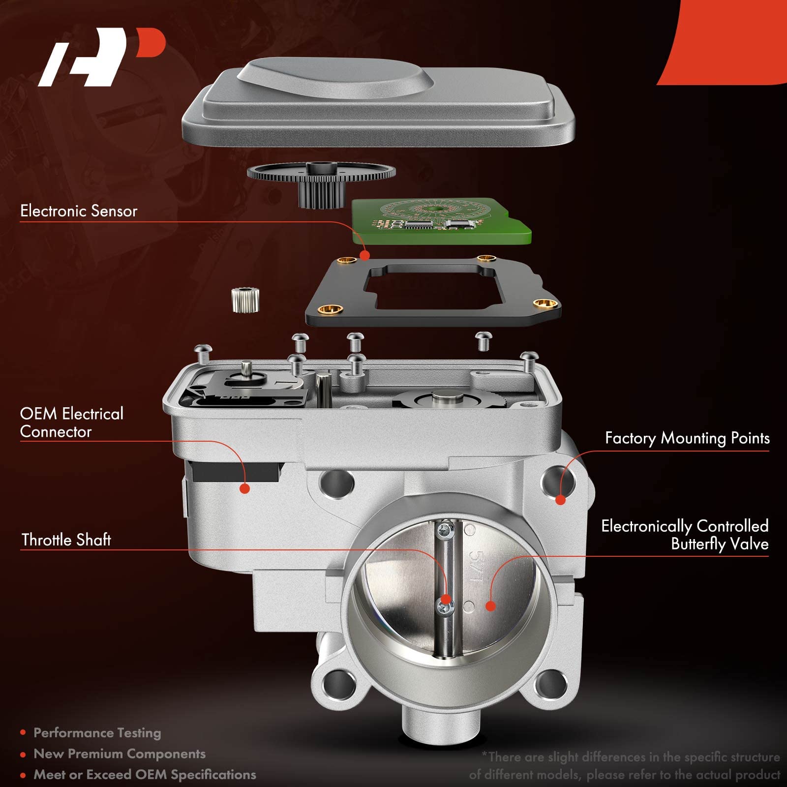A-Premium Electronic Throttle Body Compatible With Cadillac Cts 2006-2007 & Chevrolet Corvette 2005-2008 & Pontiac Gto 2005-2006