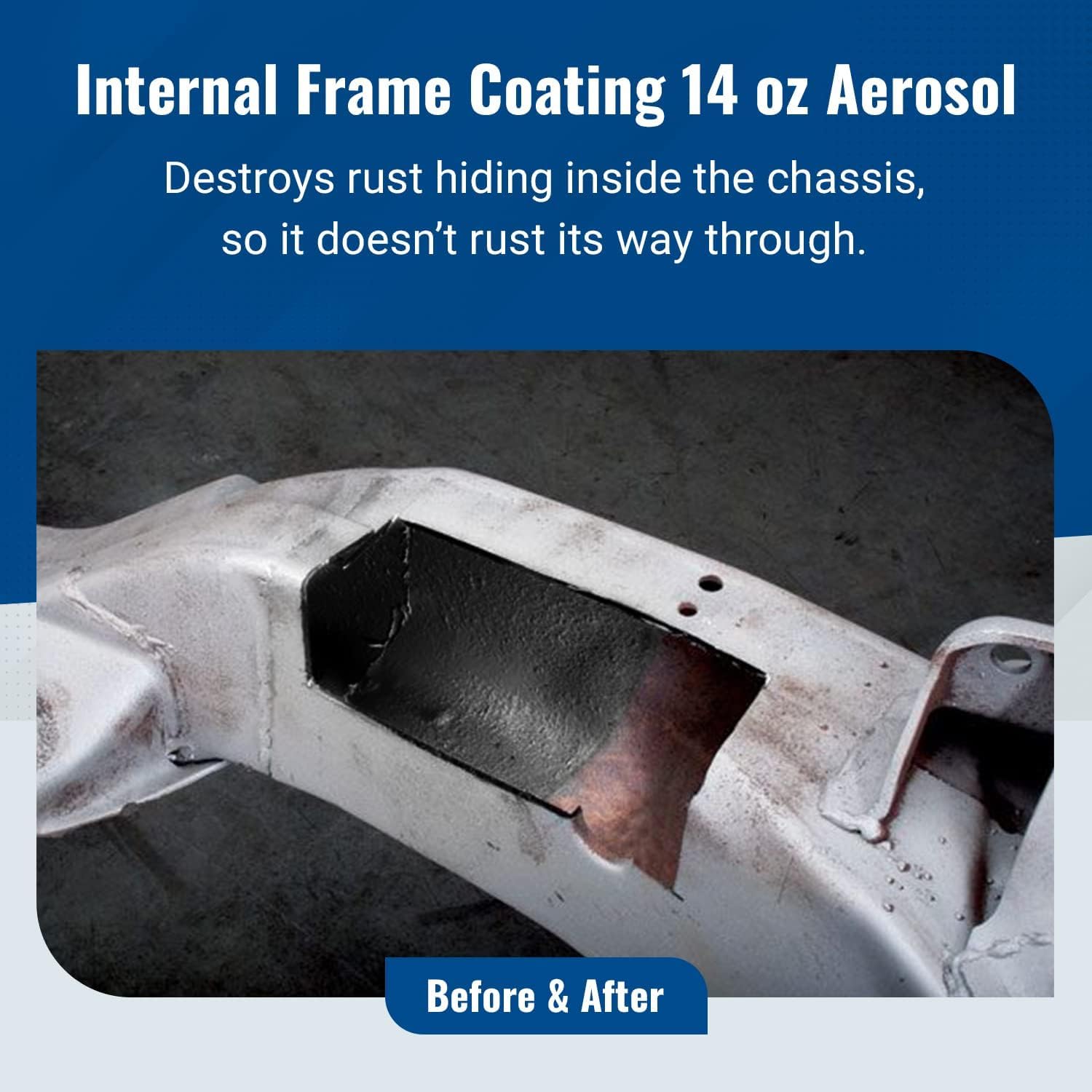 Eastwood Internal Frame Coating Plus Aerosol Spray, 16 Oz, Matte Black - Rust Remover & Prevention for Vehicles, Model 98092