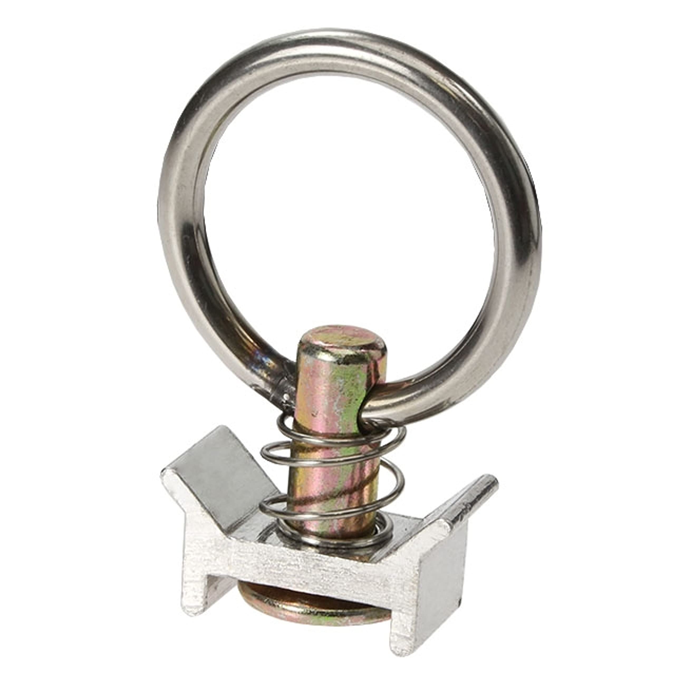 Us Cargo Control L Track Tie Down System, Includes (2) Usa Made 4-Foot Aluminum L-Track And (4) Silver Single Stud O-Ring Fittin