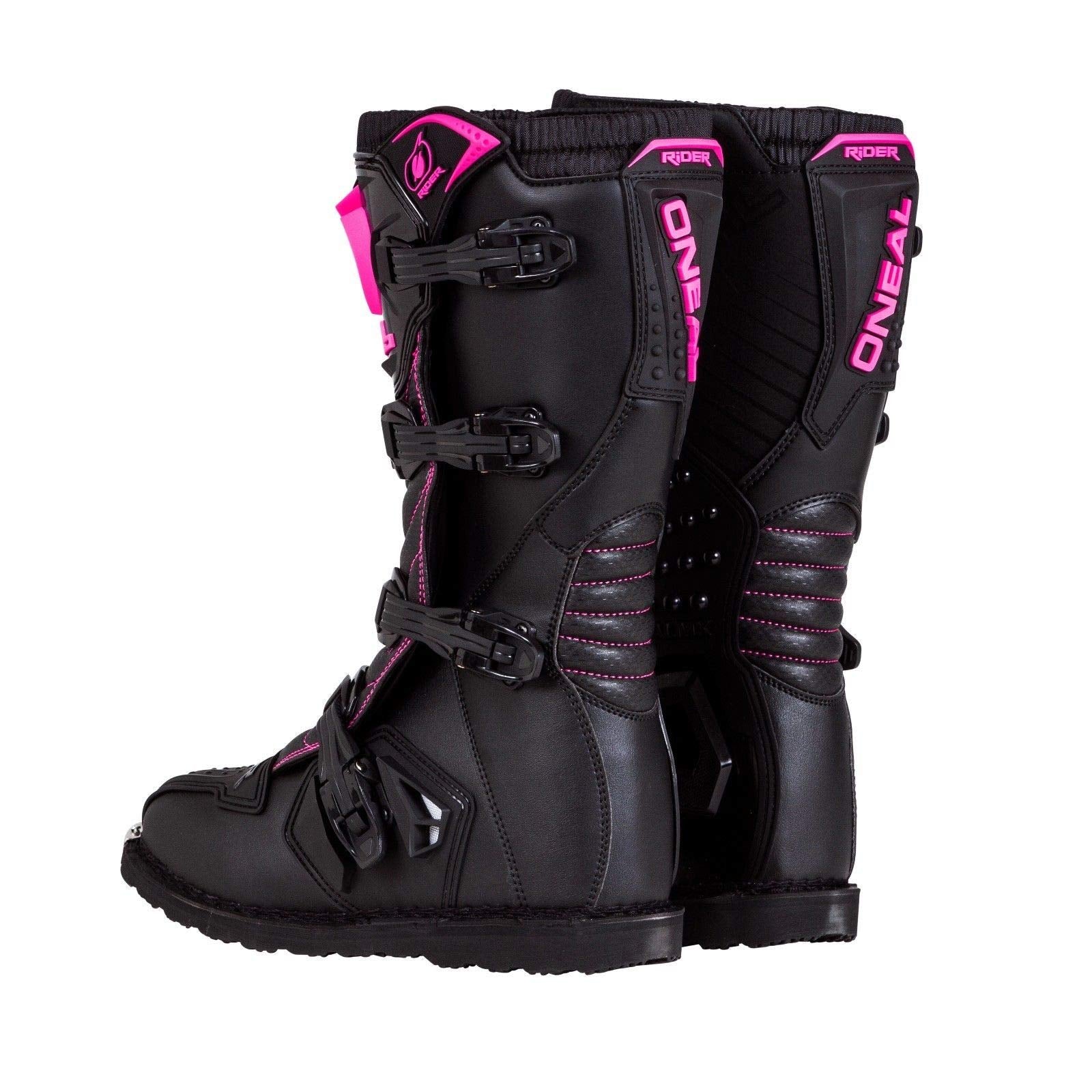 O'Neal 0325-711 Womens Rider Boot (Black/Pink, Size 11)