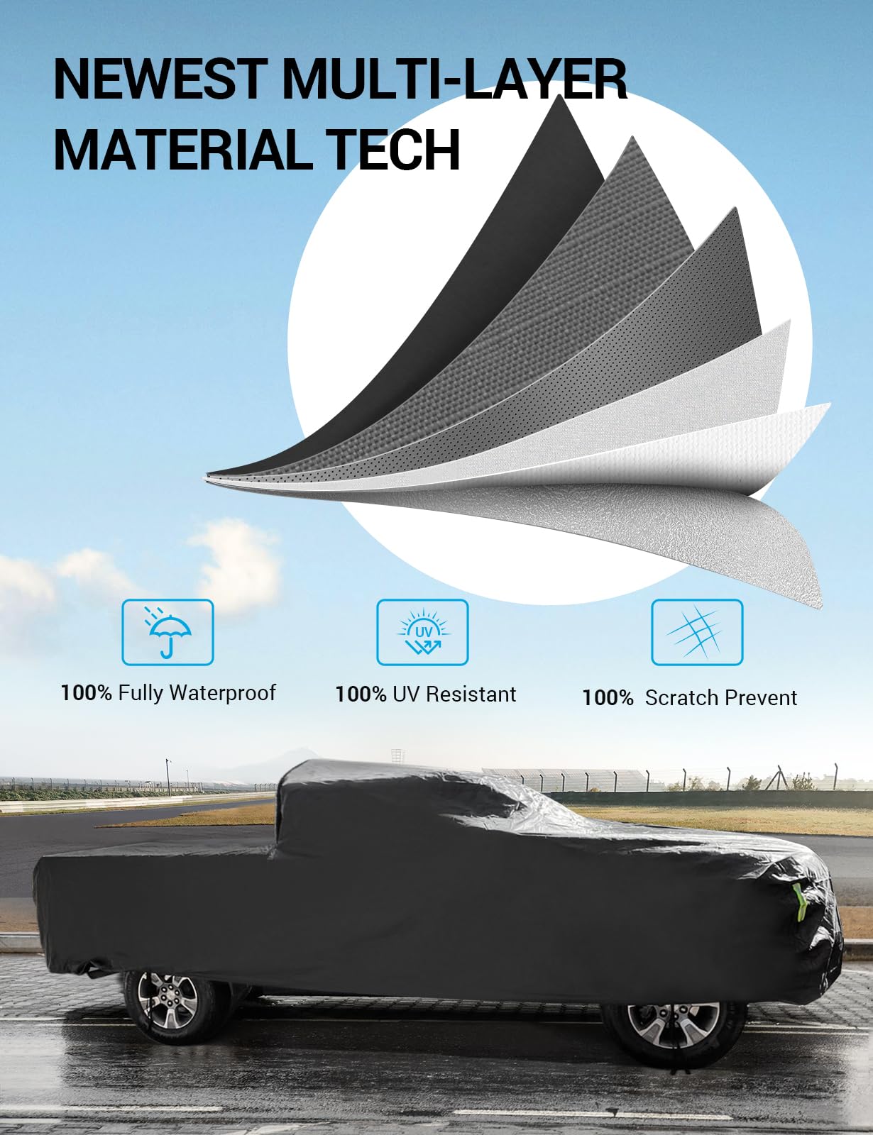 Proadsy 2025 Upgrade Car Cover Custom Fit For Honda Hr-V 2023 2024 2025, Waterproof All Weather For Automobiles, Full Exterior C