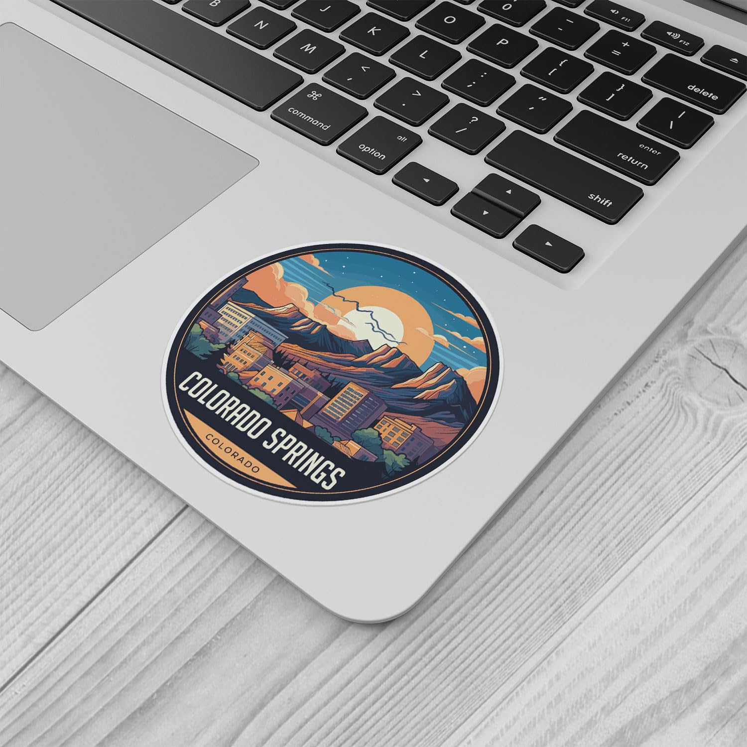Colorado Springs City Sticker - Waterproof Vinyl Decal for Car Bumper, Laptop, Water Bottle, Wall, and Window, Size - 5'' Longer