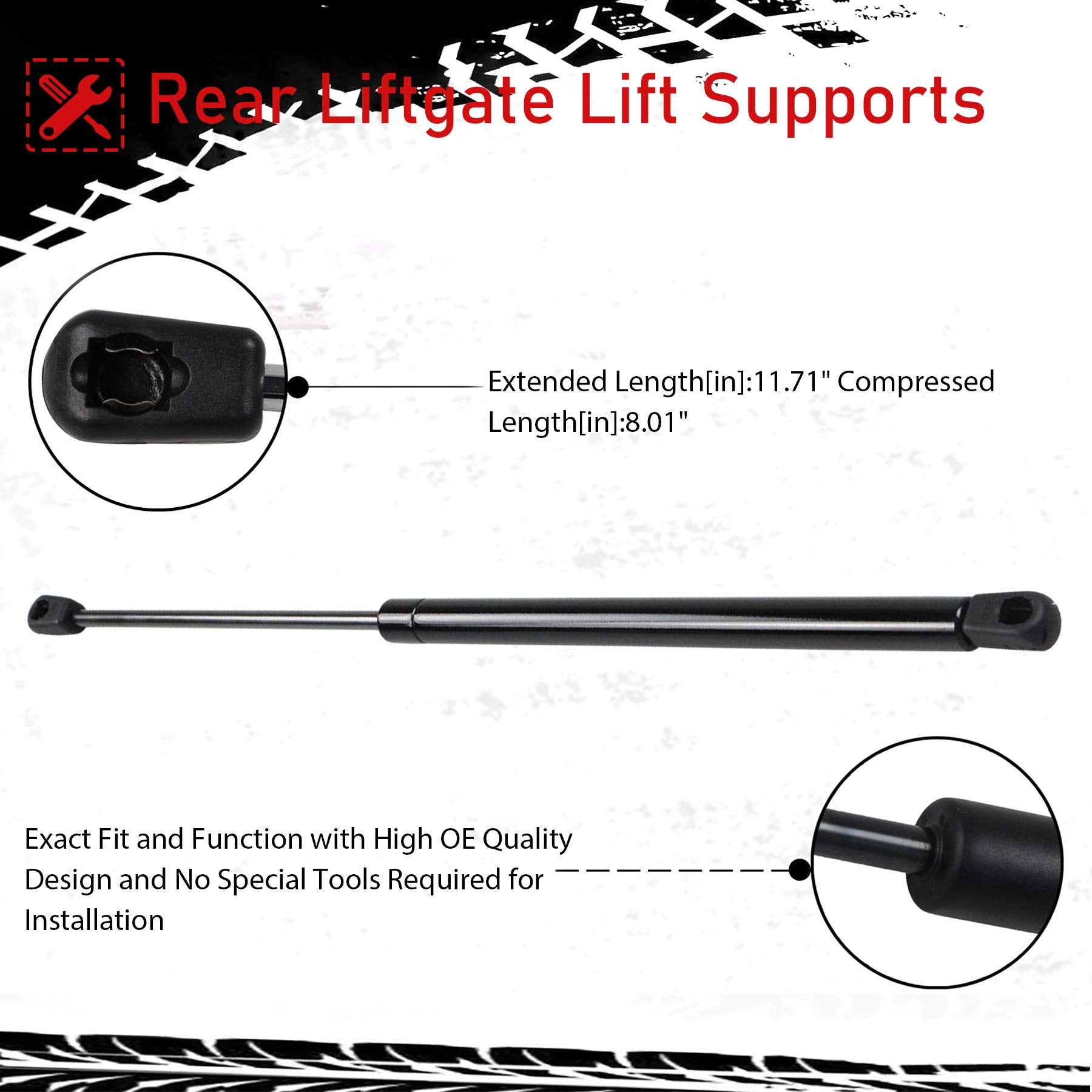 Youxmoto Hatch Liftgate And Rear Window Glass Lift Supports Struts For Chevrolet Tahoe, Cadillac Escalade, Gmc Yukon, Gmc Yukon
