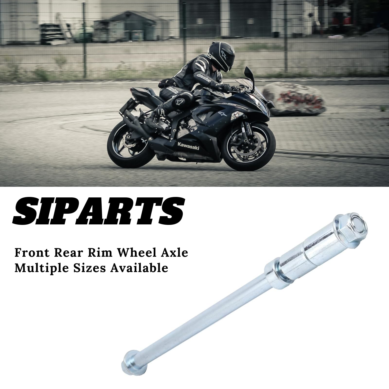 SIPARTS 12mm 250mm Front Rear Axle with Bush 38mm 22mm 5mm Fit for PIT PRO Dirt Bike Scooter QUAD ATV 50cc 110cc 125cc