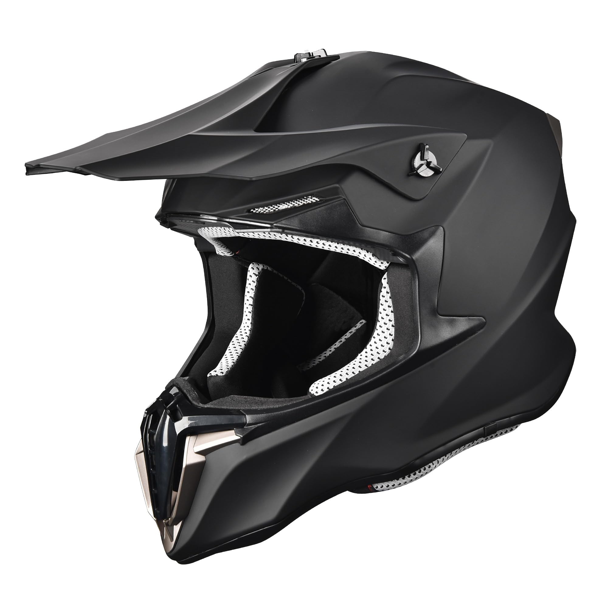 Ahr Offroad Full Face Motorcycle Helmet Motocross Dirt Atv Dot Matte Black Xl