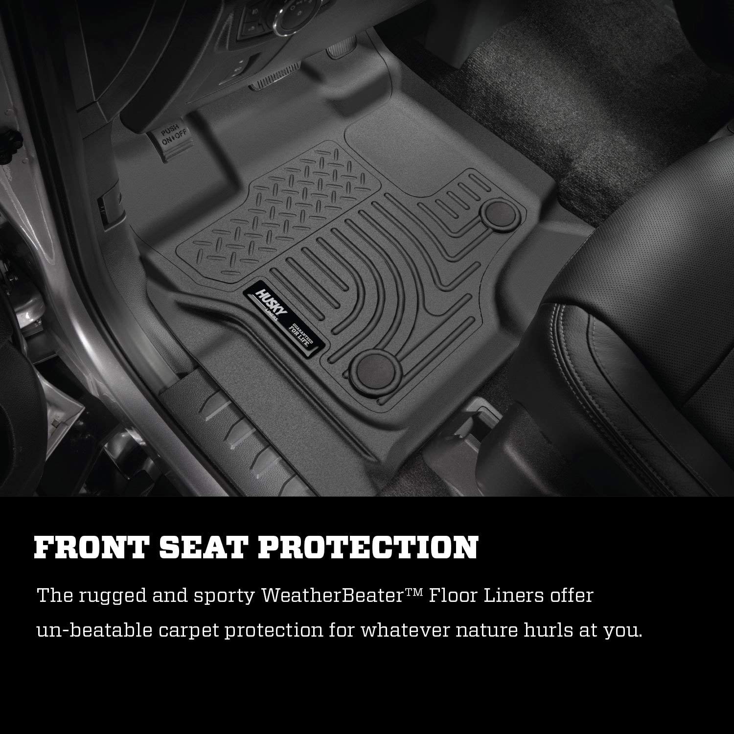 Husky Liners - Weatherbeater | Fits 2012-2016 Ford F-250/F-350 Crew Cab W/Ds Ft Rest & W/O Manual Transfer Case Shifter Front &