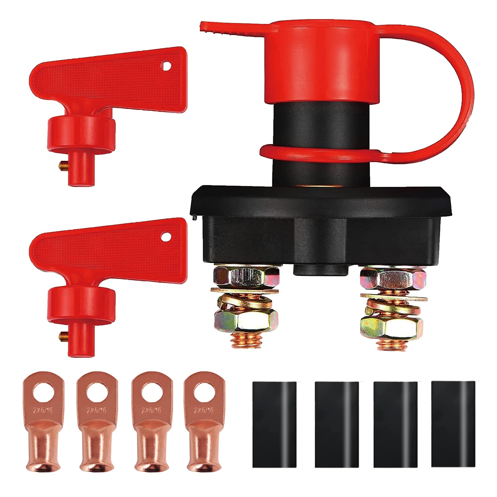 GOGONFLY Battery Disconnect Switch, DC 12V 24V Battery Master Isolator Cut Off Power Kill Switch for Marine Car Boat RV ATV Auto