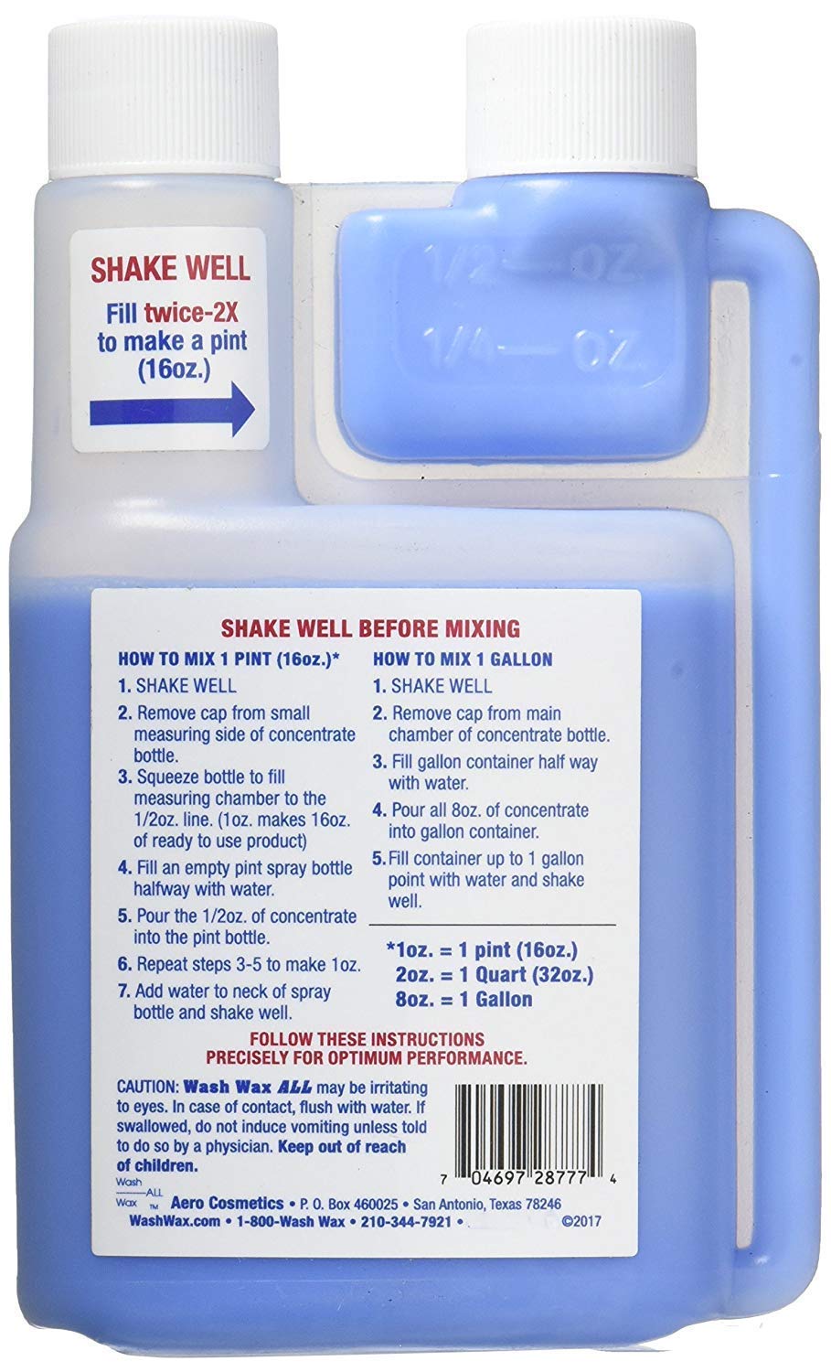 Aero Cosmetics Wet or Waterless Wash Wax Kit - 8 Fl Oz Concentrate, Cleans & Protects, Aircraft Quality, Just Spray & Wipe