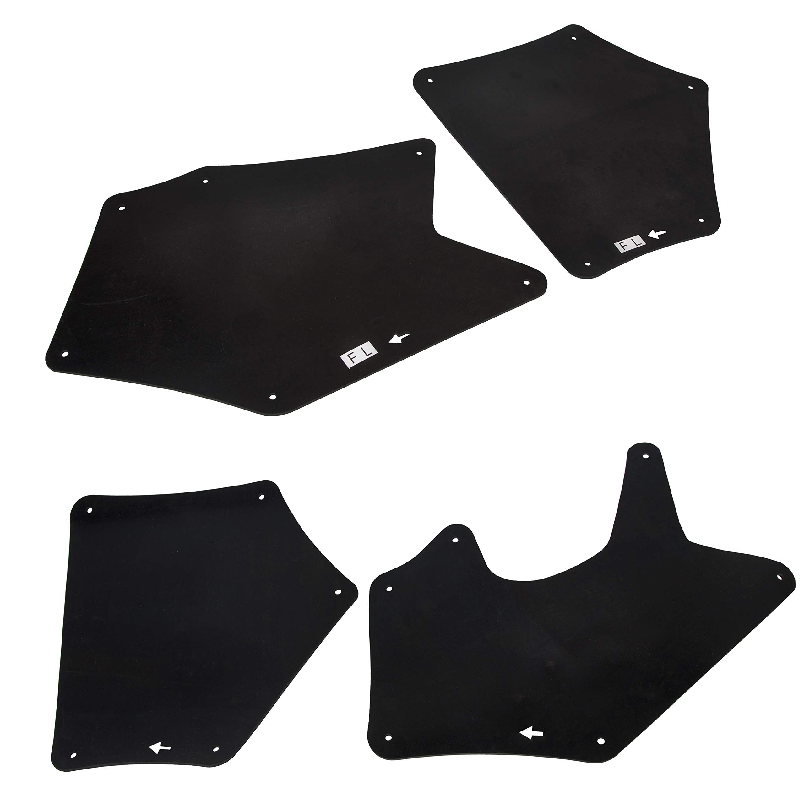 Hecasa Front Splash Guards Fender Liner Shields W/Clips Compatible With 2007-2022 Toyota Tundra Sequoia Replace For 53737-0C030 53736-0C030 53739-0C020 Apron Seal Mud Flaps Mudflaps Mudguards 4Pcs