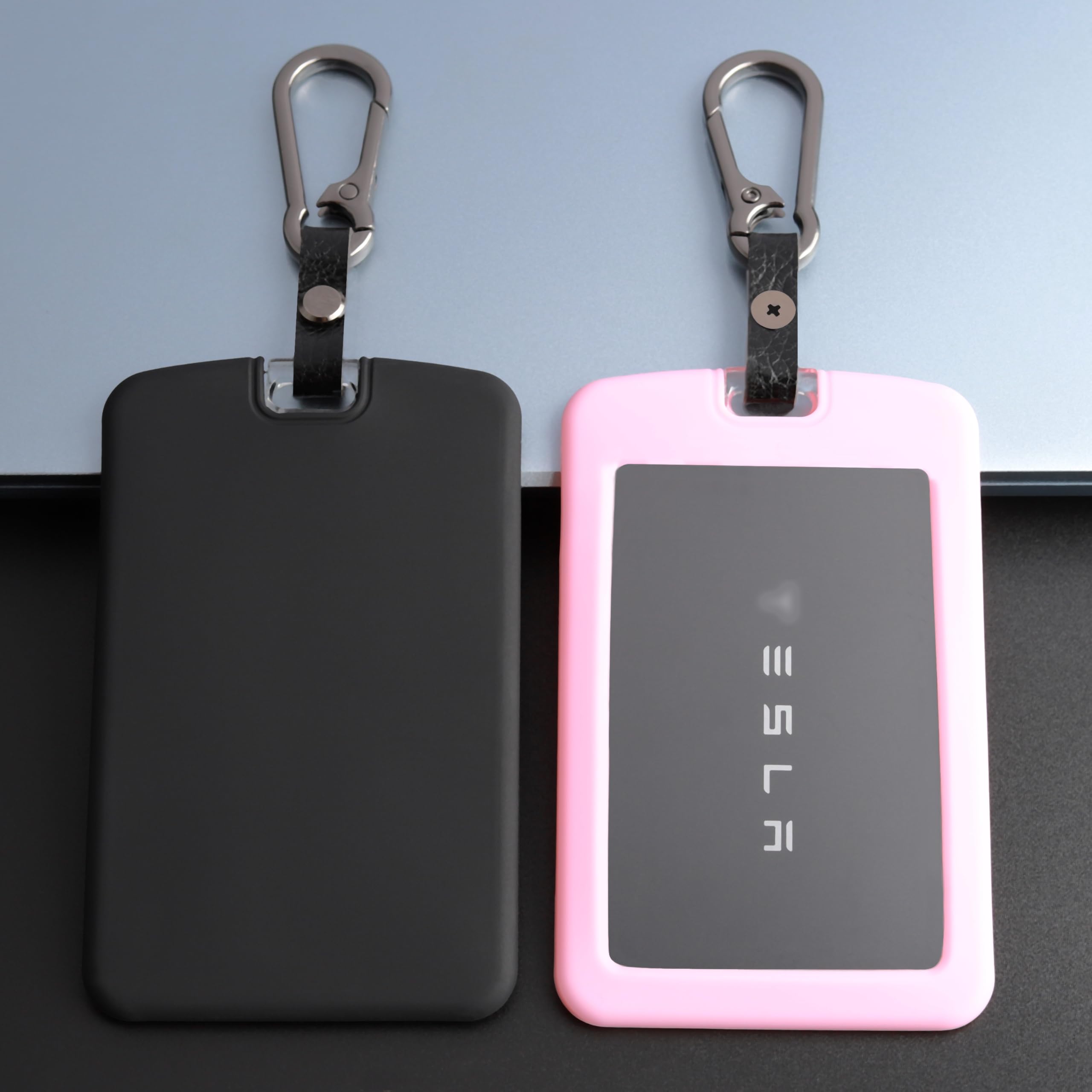 TANDRIVE 2PCS Silicone Key Card Holder Case Compatible with Tesla Model 3 Model Y Cybertruck and Rivian,Key Protector Cover Acce