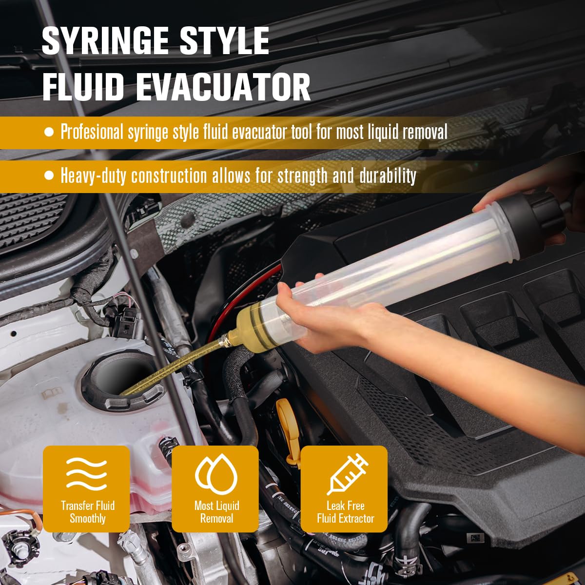 Wenzhon Fluid Extractor, Automotive Fluid Extractor Pump Manual Fuel Suction & Filler, Efficient Oil Extractor Pump for Fluid Ex