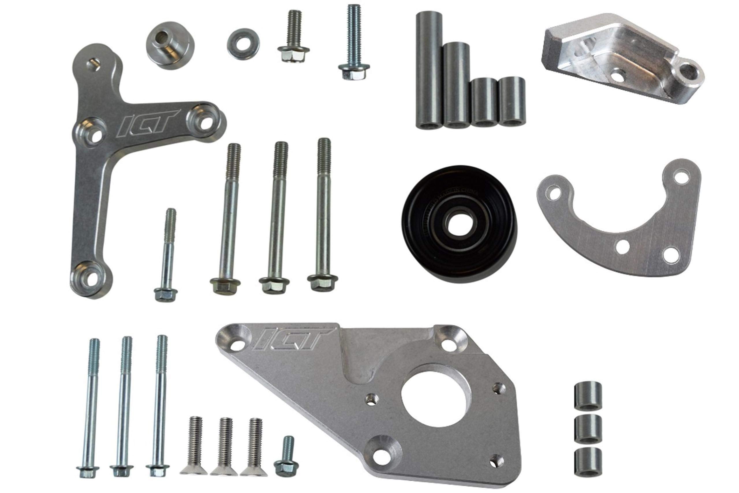 Ict Billet - Billet Low Mount Ls Alternator Bracket And Power Steering Pump Bracket - Compatible With Ls1 Camaro Z28, Firebird F