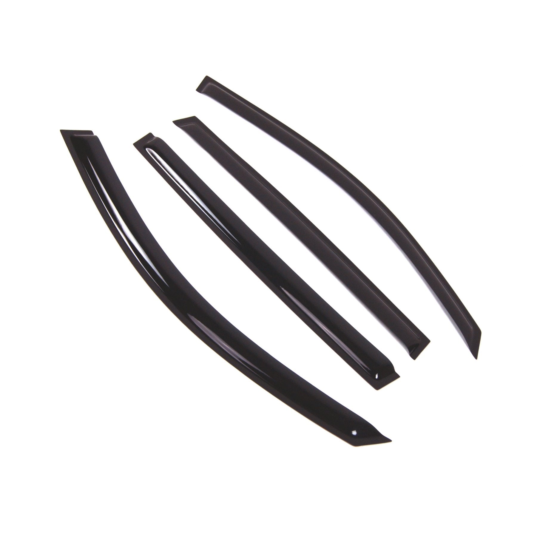 Tuningpros Window Visor Compatible With 2009-2016 Volkswagen Tiguan, Dgwv2-747 Outside Mount Deflector Rain Guard Dark Smoke, 4