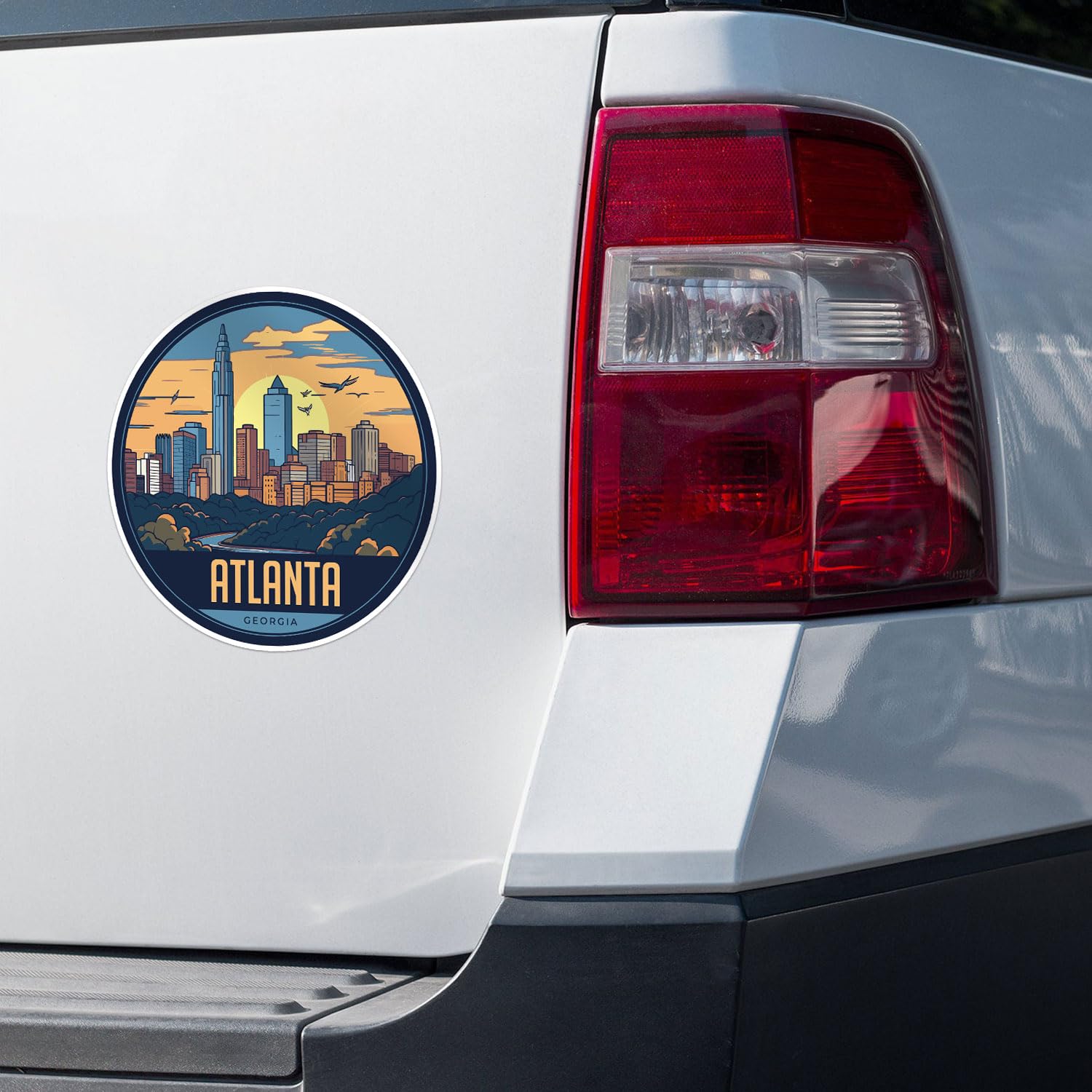 Atlanta City Sticker - Waterproof Vinyl Decal for Car Bumper, Laptop, Water Bottle, Wall, and Window, Size - 5'' Longer Side