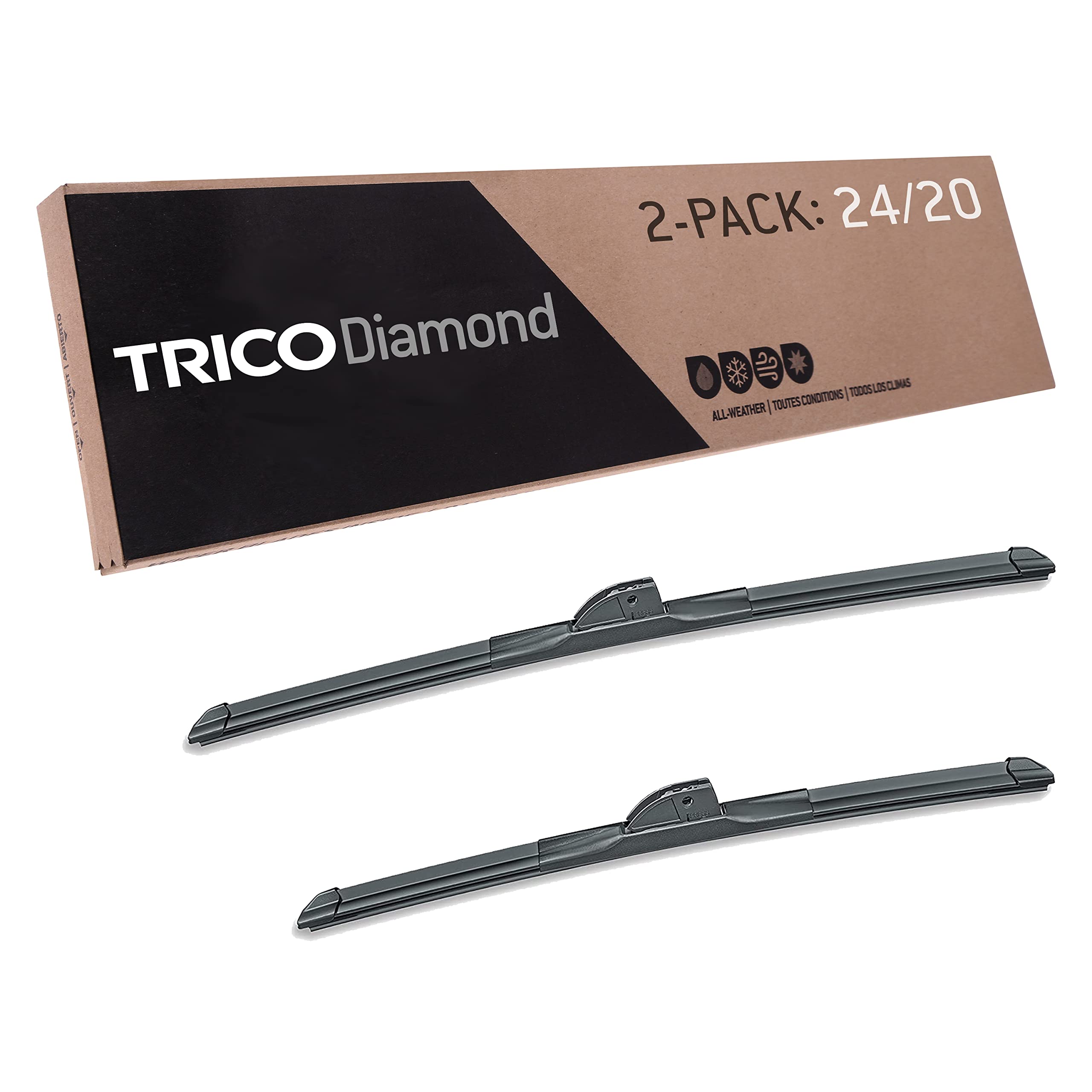 Trico Diamond (25-2420) 24 Inch & 20 Inch Pack Of 2 High Performance Automotive Replacement Windshield Wiper Blades For My Car S