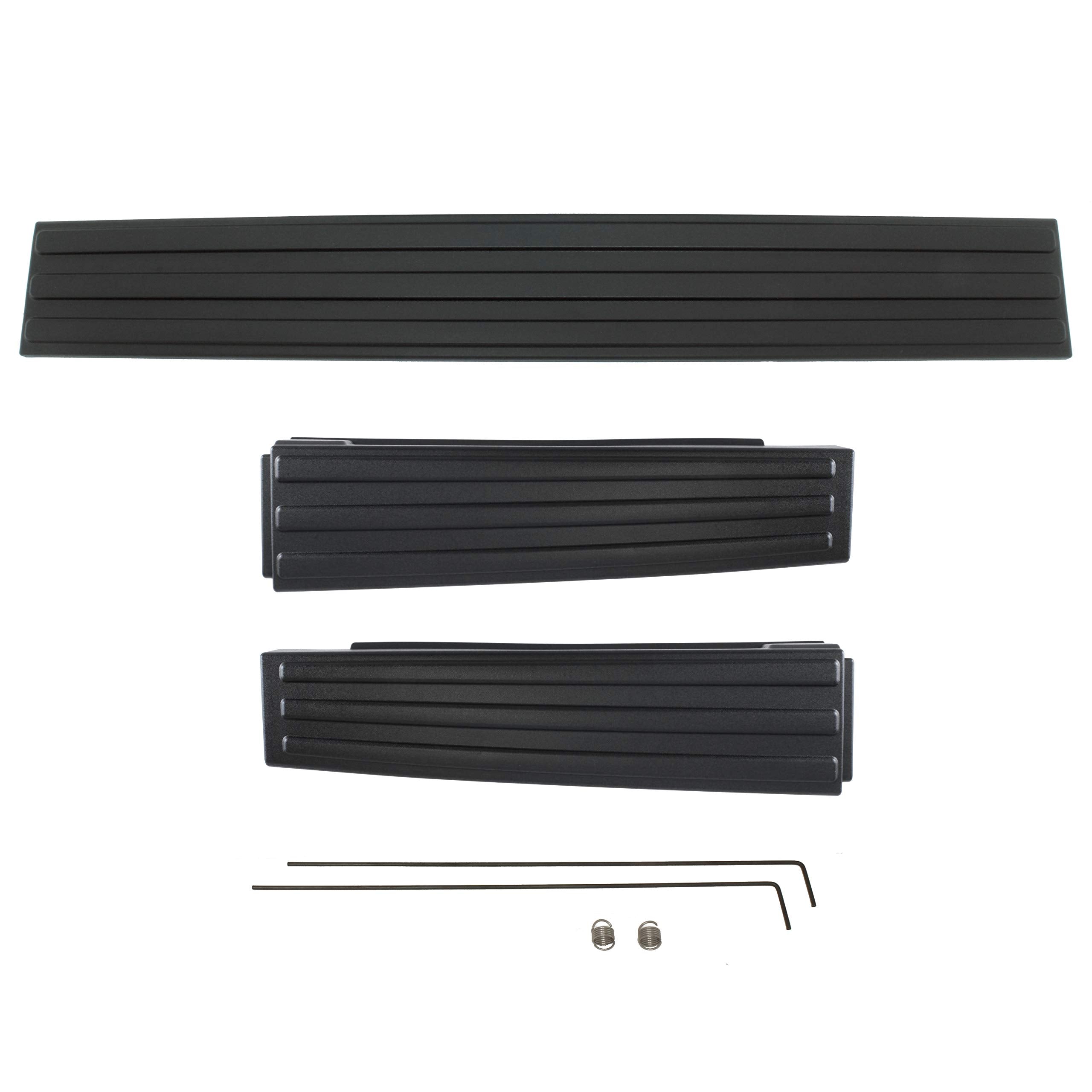 Iamauto 12817 Tailgate Flex Flexible Step Protector Trim Molding Cap 3 Piece Kit For 2009 2010 2011 2012 2013 2014 Ford F150