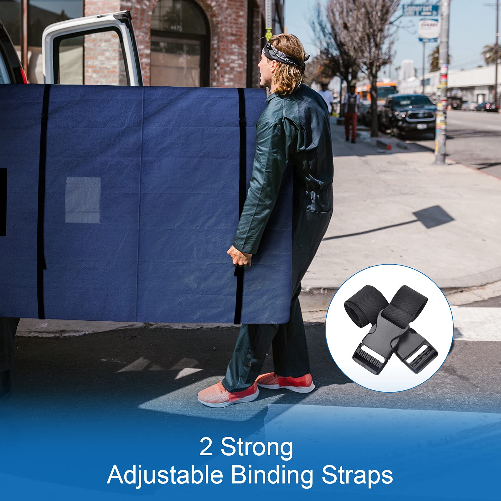 Tie Down Straps 2Pcs (1'' X 14.5') For Moving Or Storage, Heavy Duty Lashing Straps, Adjustable Nylon Straps For Motorcycle, Car