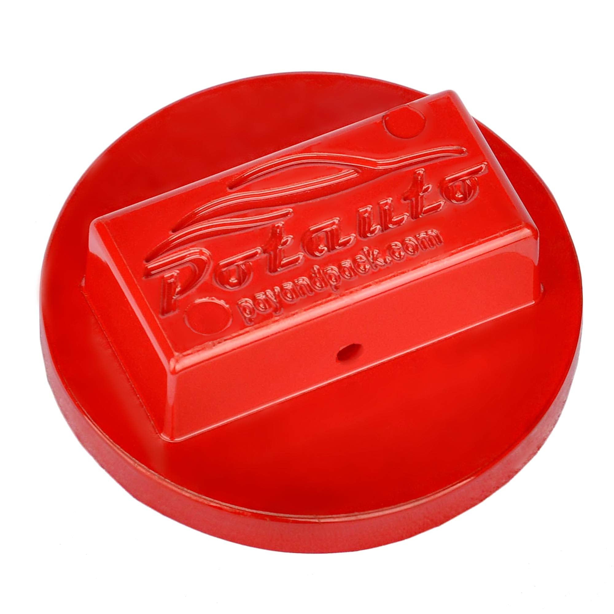 Potauto Universal Aluminum Jack Pad Jacking Puck Adapter Support Compatible with BMW, Mini, Vehicles (Qty 1, Red)