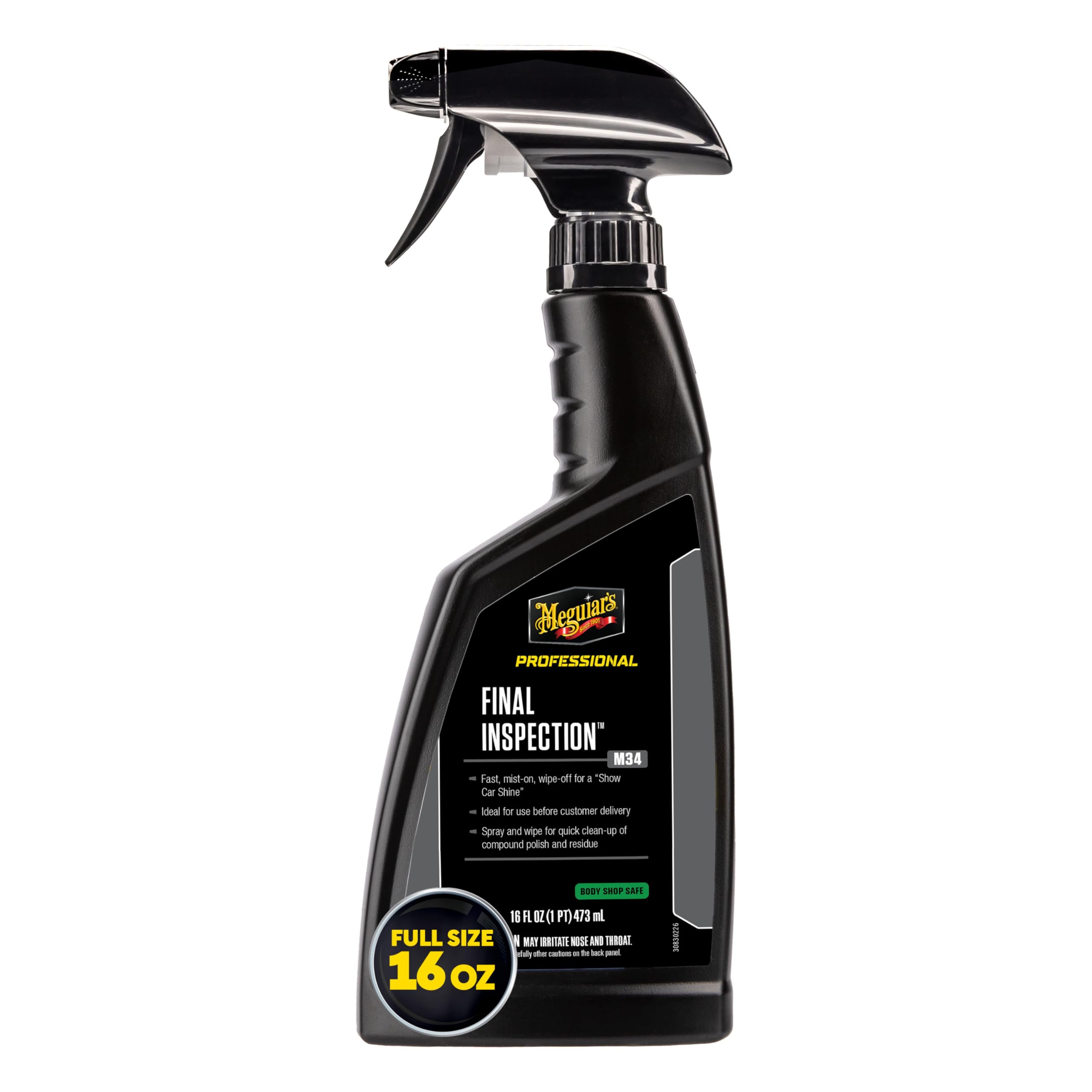 Meguiars Professional Final Inspection M3416  Detailer Spray for Removing Light Dust, Contaminants, Smudges and Finger Prints,