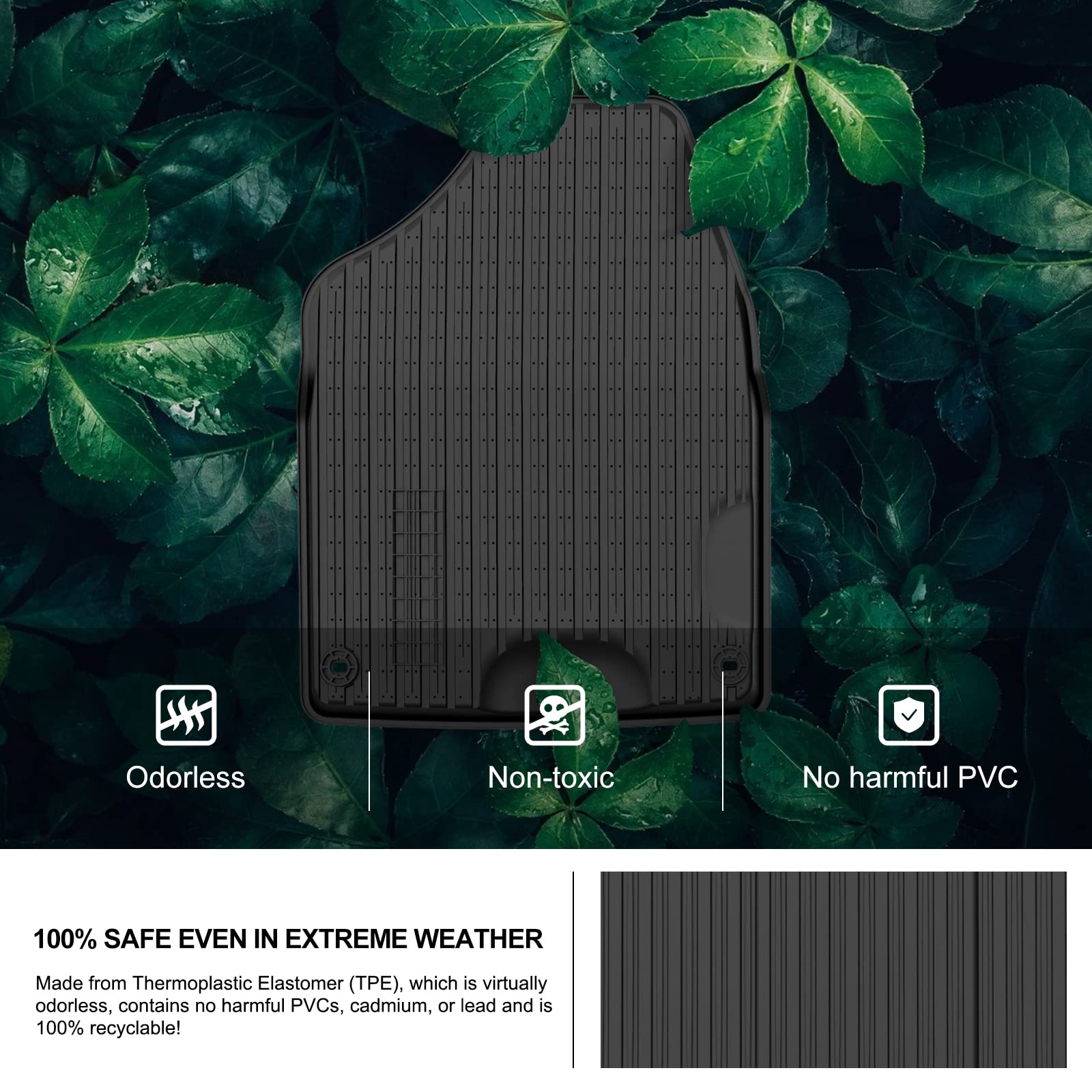 Kiwi Master Floor Mats For 2019-2025 Honda Passport Oem Replacement 08P17-Tgs-100 All Weather Mat Liners Front Rear 2 Row Seat T