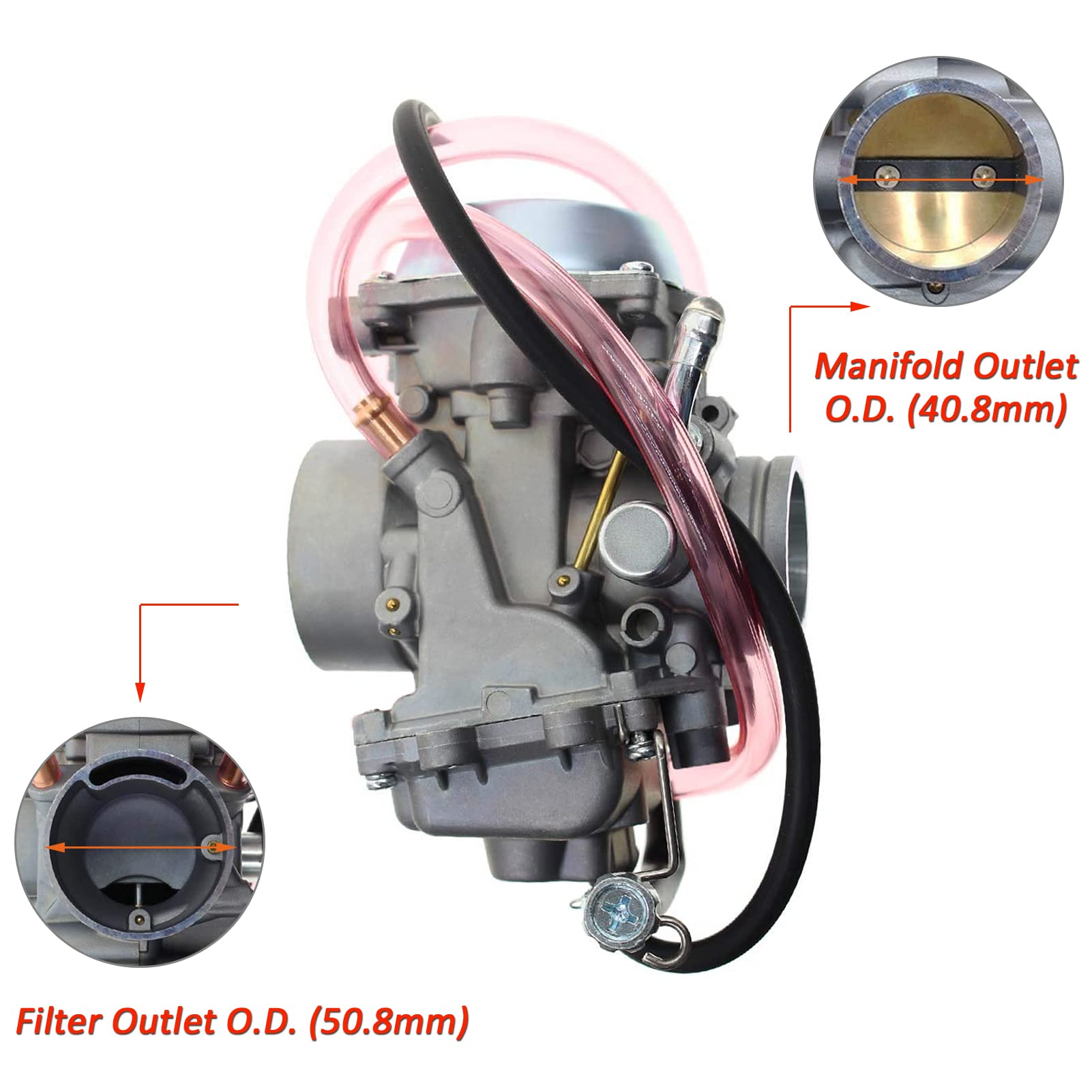 SVKZGFZ Carburetor for Arctic Cat 250/300/400/500 ATV Quad, Model 0470-362, Compatible with 2x2, 2x4,