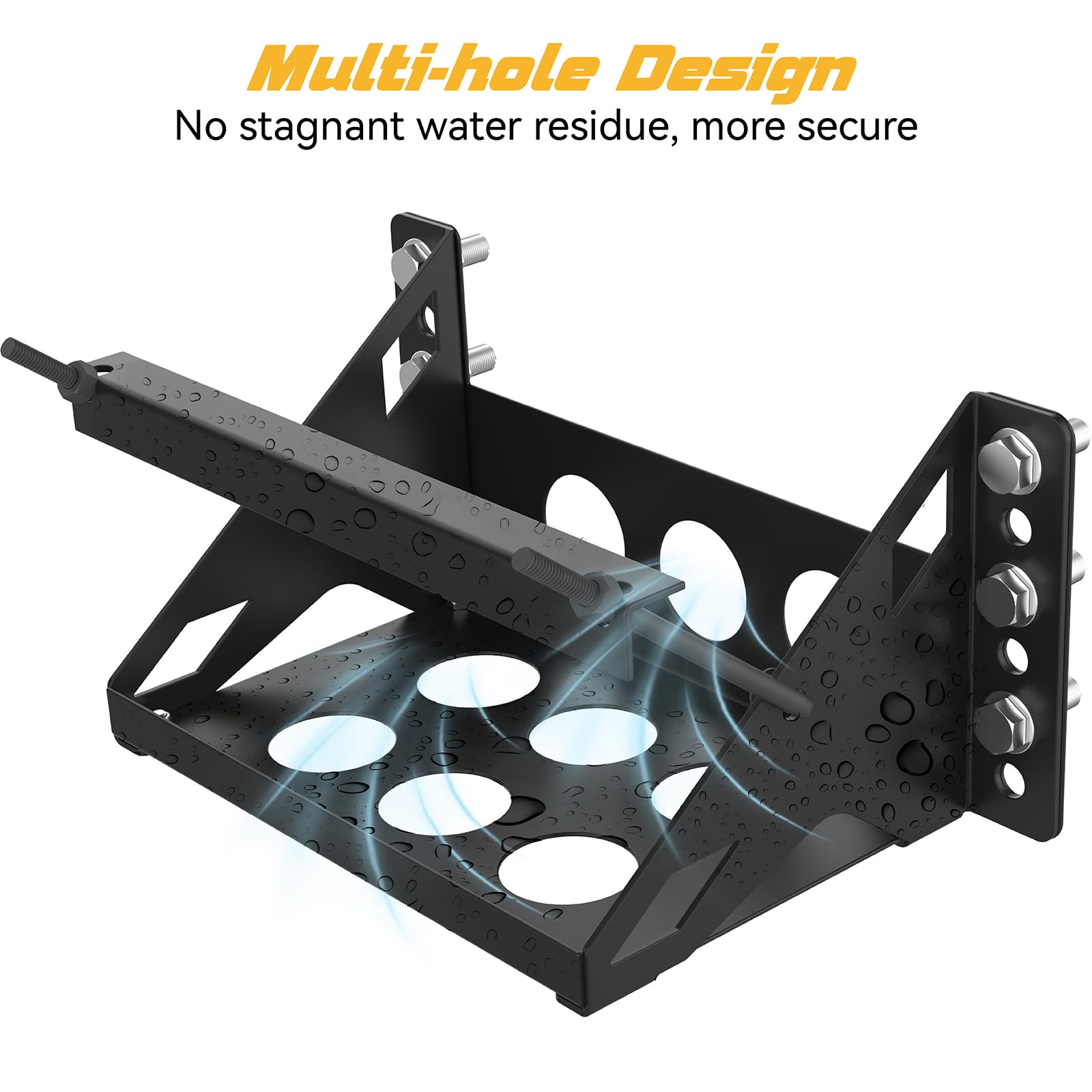 Metal Steel Battery Mounting Box Tray Bracket DIY,Easy Bolt-In Battery Tray,Overall Length - Fits up to a 10.63       7.06