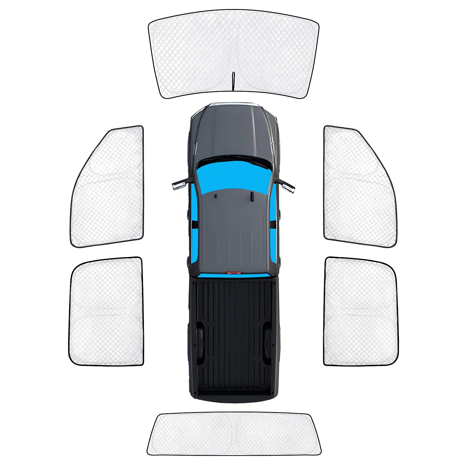 Kmf Full Window Sun Shade Custom Fit For 2025 Dodge Ram 2500 3500 Accessories 2010-2024, Ram Sunshade Privacy Car Window Covers