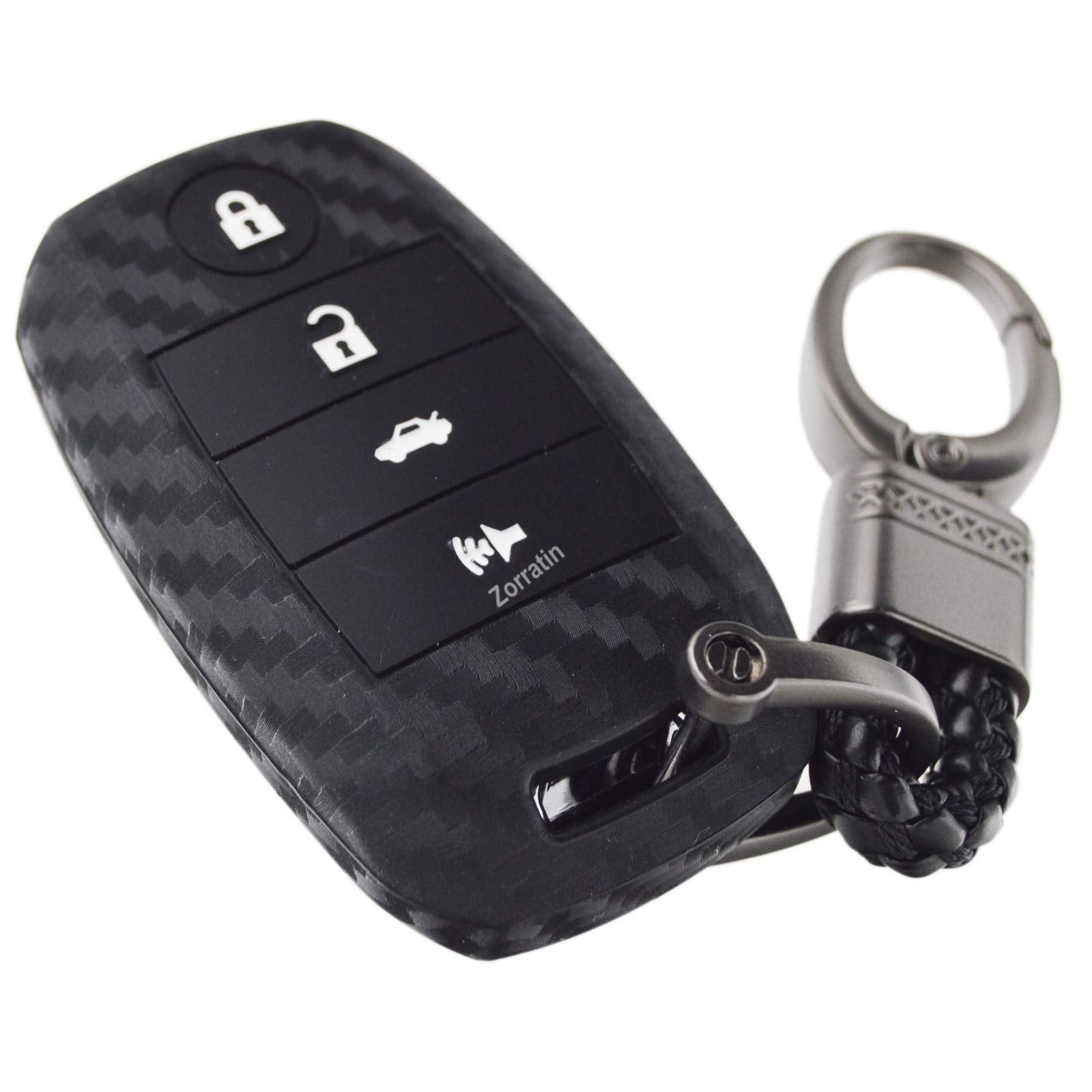 Carbon Silicone Smart Key Fob Cover for KIA K3 K5 Cerato Forte Sorento Rio Rio5 Optima Soul Carnival Sedona Niro Sportage Koup 9