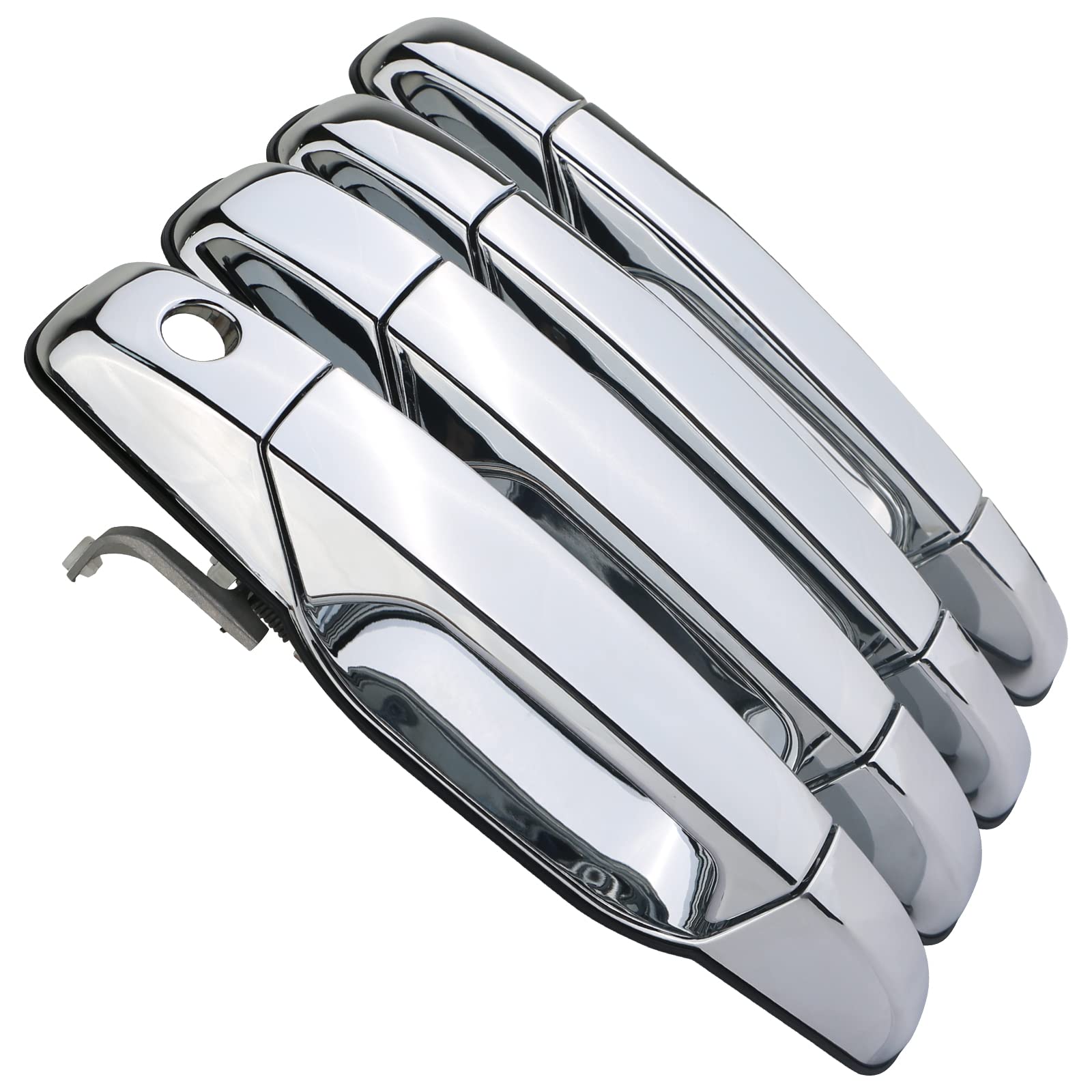 Apperfit Exterior Door Handle (Upgraded) Chrome Compatible With 2007-2013 Chevy Chevrolet Silverado Suburban Tahoe Avalanche, Gm