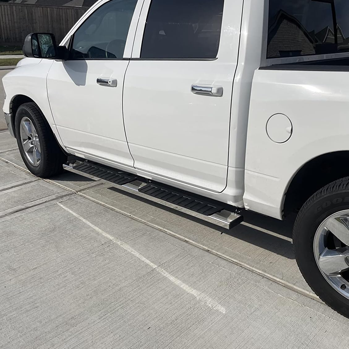 Comnova 6 Inches Running Boards For 2019-2025 Dodge Ram 1500 Crew Cab New Body Style(Exclude Ram Classic), Running Boards & Steps For Dodge Ram Stainless Steel.