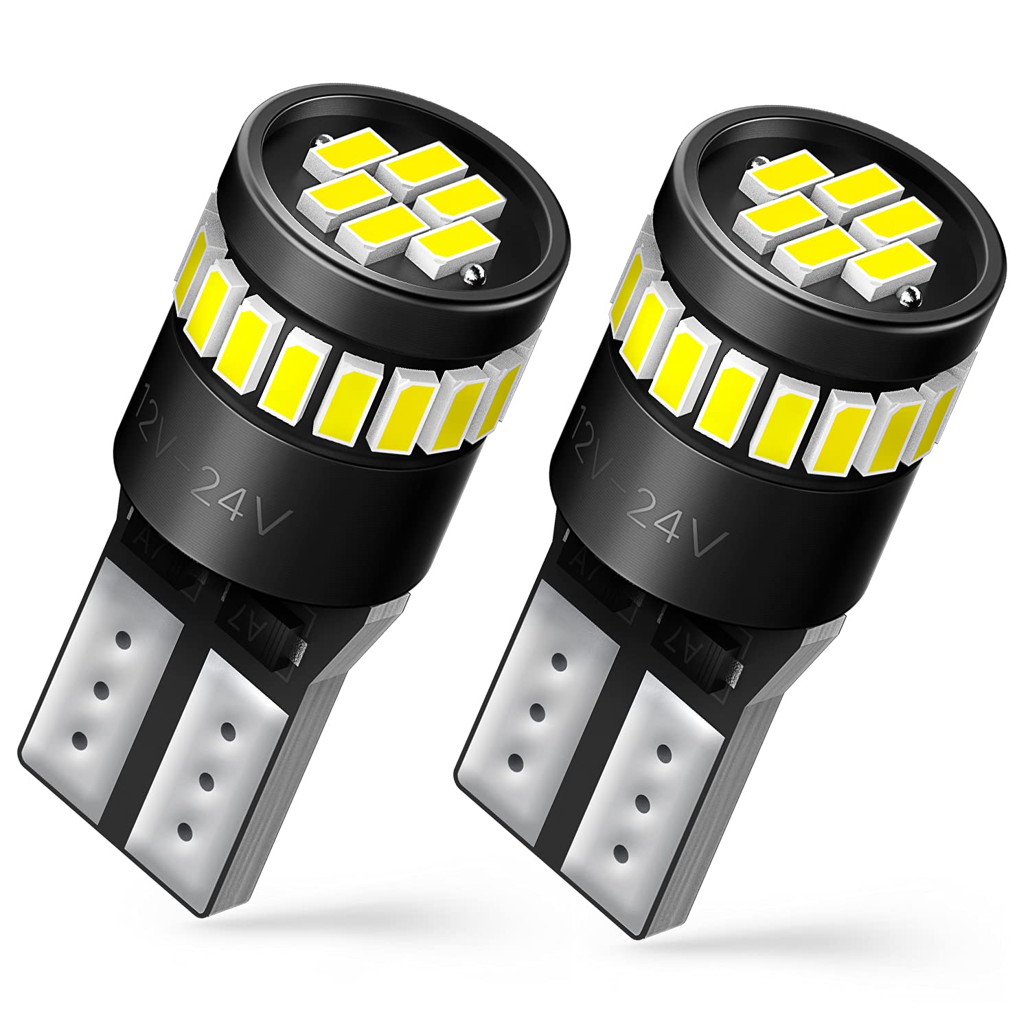 Auxito 194 Led Bulbs For License Plate Light 168 175 2825 W5W T10 24-Smd 3014 Chipsets 6000K White For Car Dome Door Map Dash Co