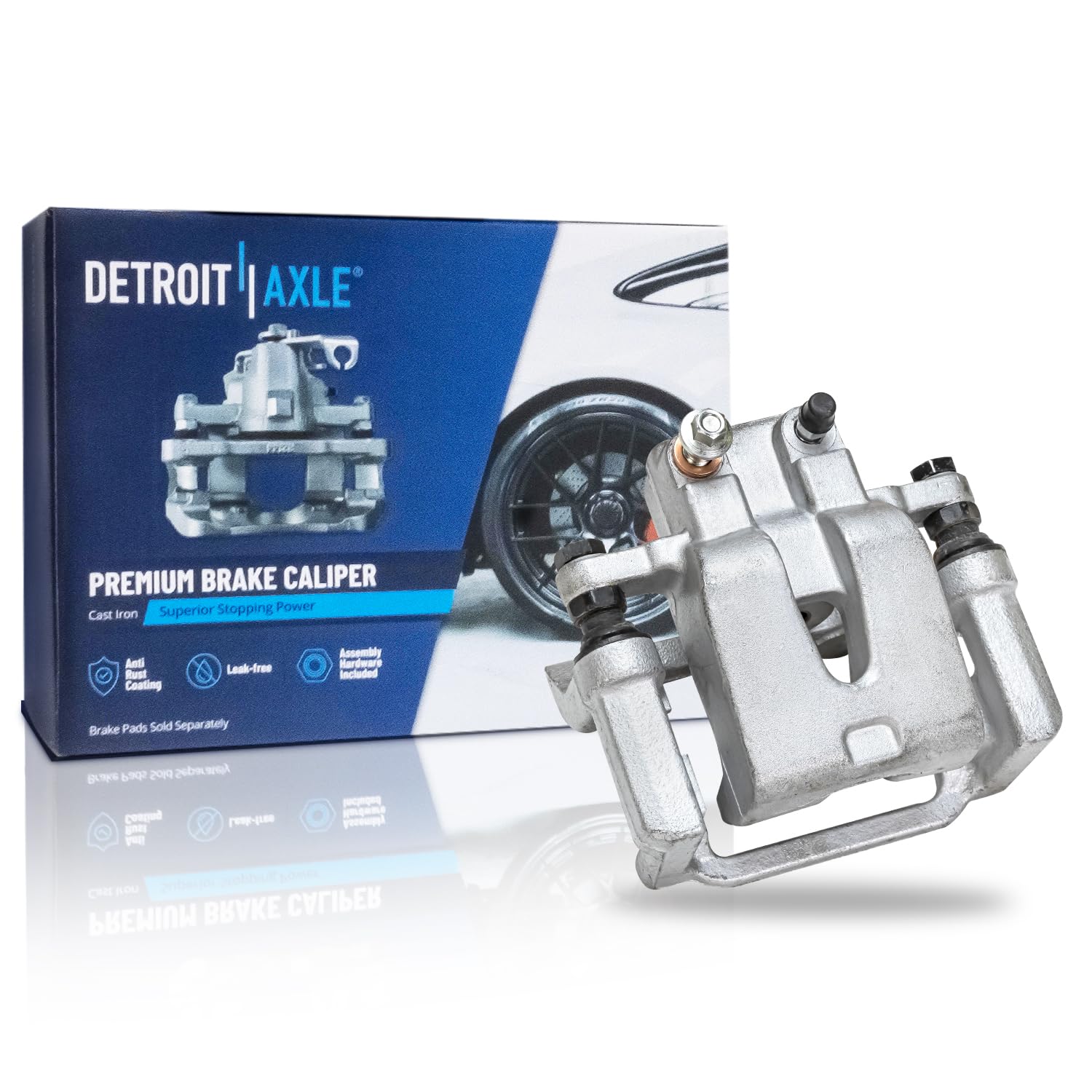 Detroit Axle - Rear Left Brake Caliper for Dodge Charger Challenger Magnum Chrysler 300, Driver Side Brake Caliper w/Bracket Rep