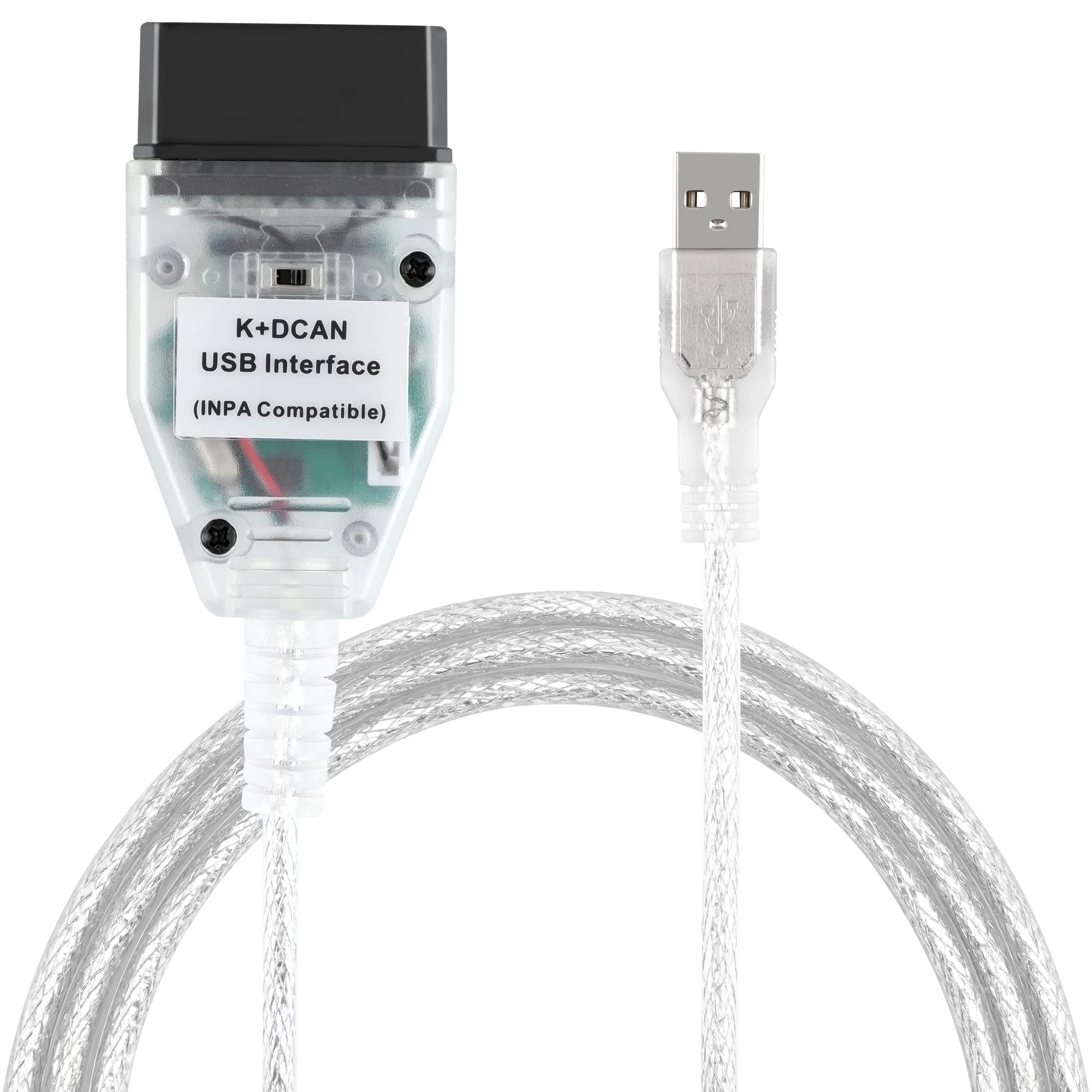 LZLRUN K+CAN K+DCAN Car Diagnostic Tool Cable OBD USB Interface with Switch for BMW with FT232RL NCS Coding Winkfp Tool32 Progra