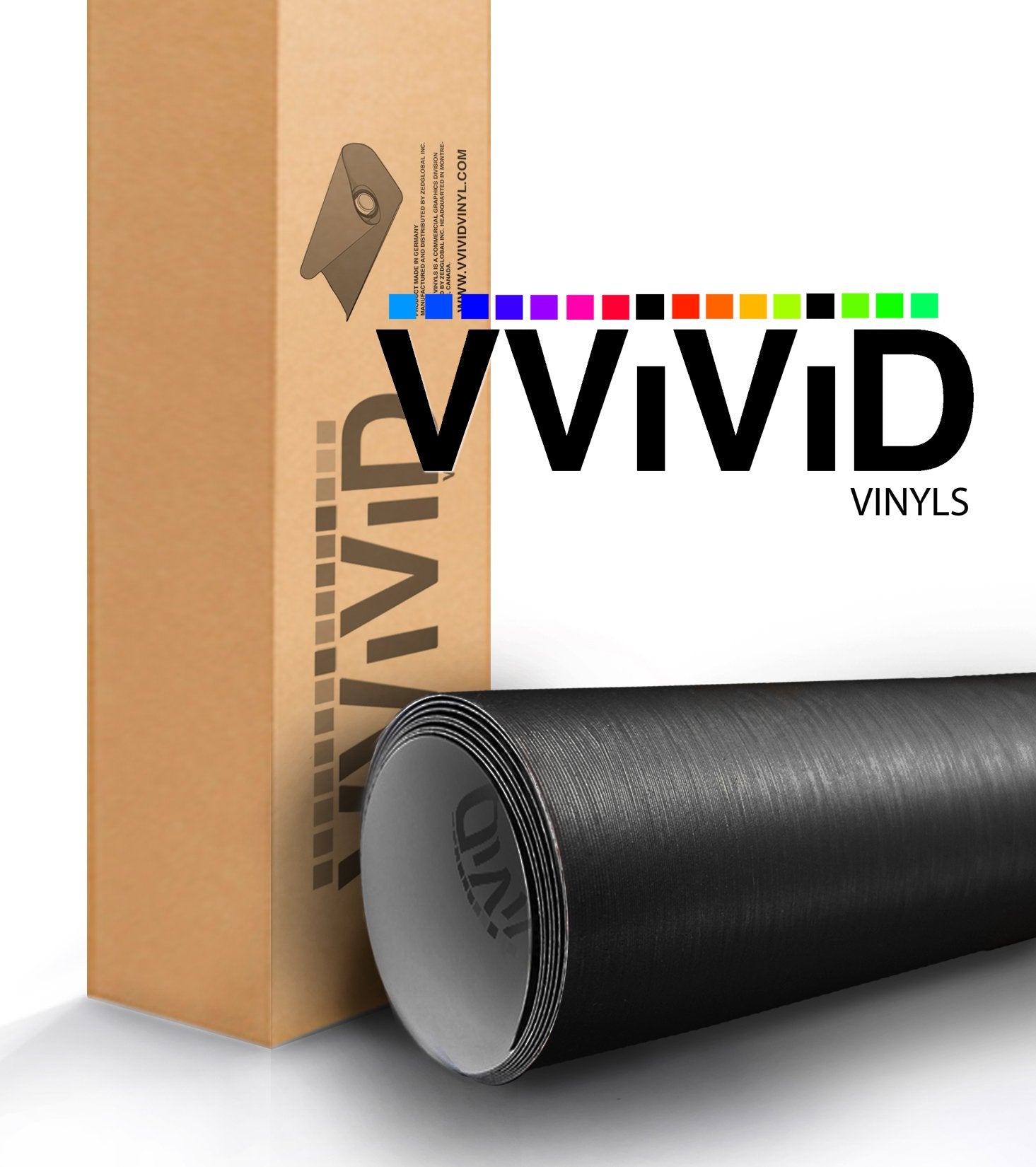 Vvivid Black Brushed Steel Vinyl Wrap Roll With Air Release Technology (10Ft X 5Ft)