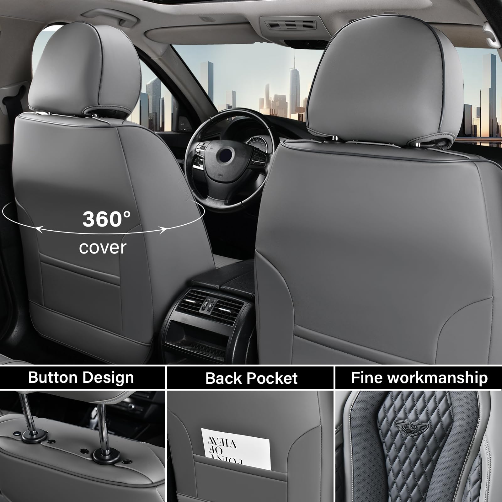 Coverado Seat Covers, Car Seat Covers Front Seats, Black Car Seat Cover, Luxury Car Seat Covers, Seat Cushion, Front Car Seat Co