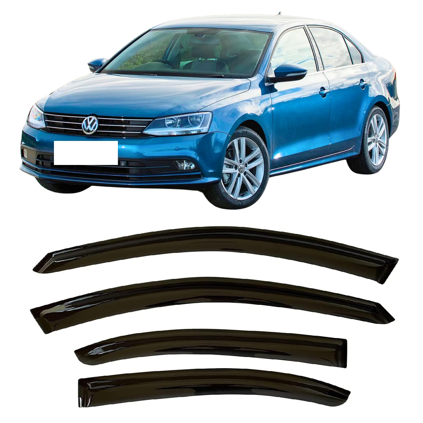 2021-2025 Tape-On Rain Guards For Kia Seltos Side Window Deflector Visors Lx S Ex Sx Turbo X-Line Durable Tinted Vent Shade 2022
